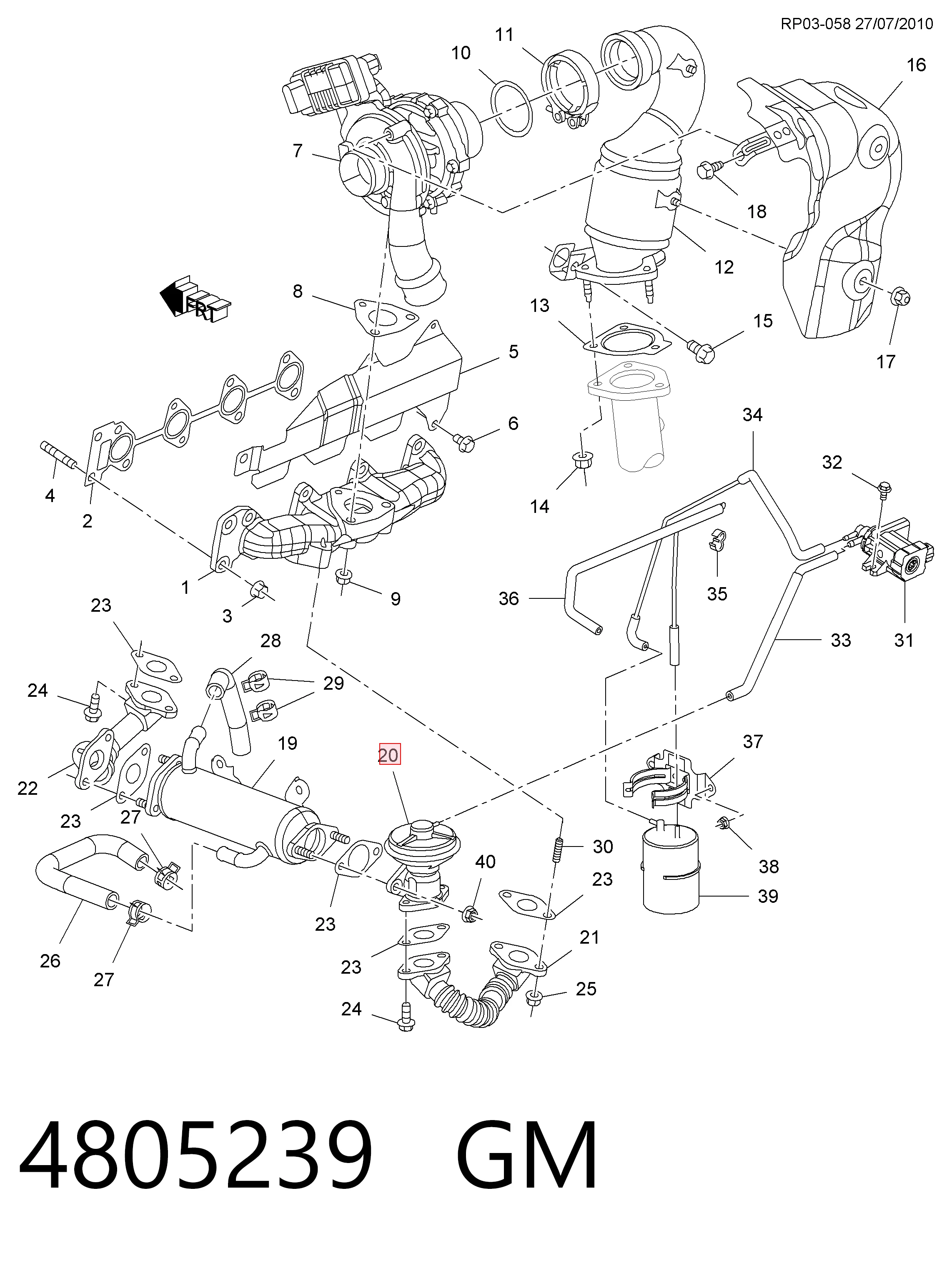 Válvula EGR de recirculação dos gases Peugeot/Citroen 96440383 preço, a partir de 52,78 USD