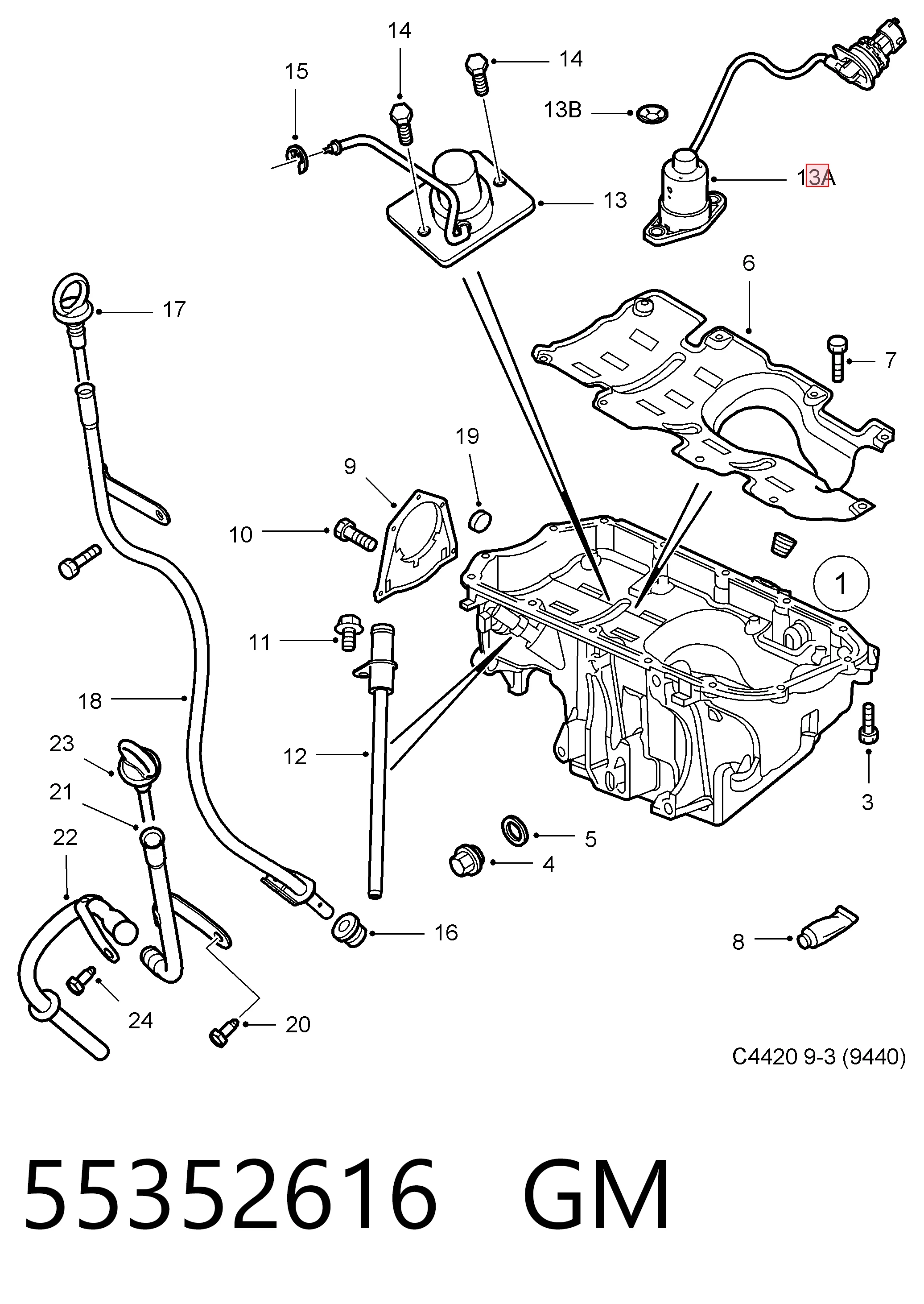 Compre Sensor do nível de óleo de motor Opel Combo 