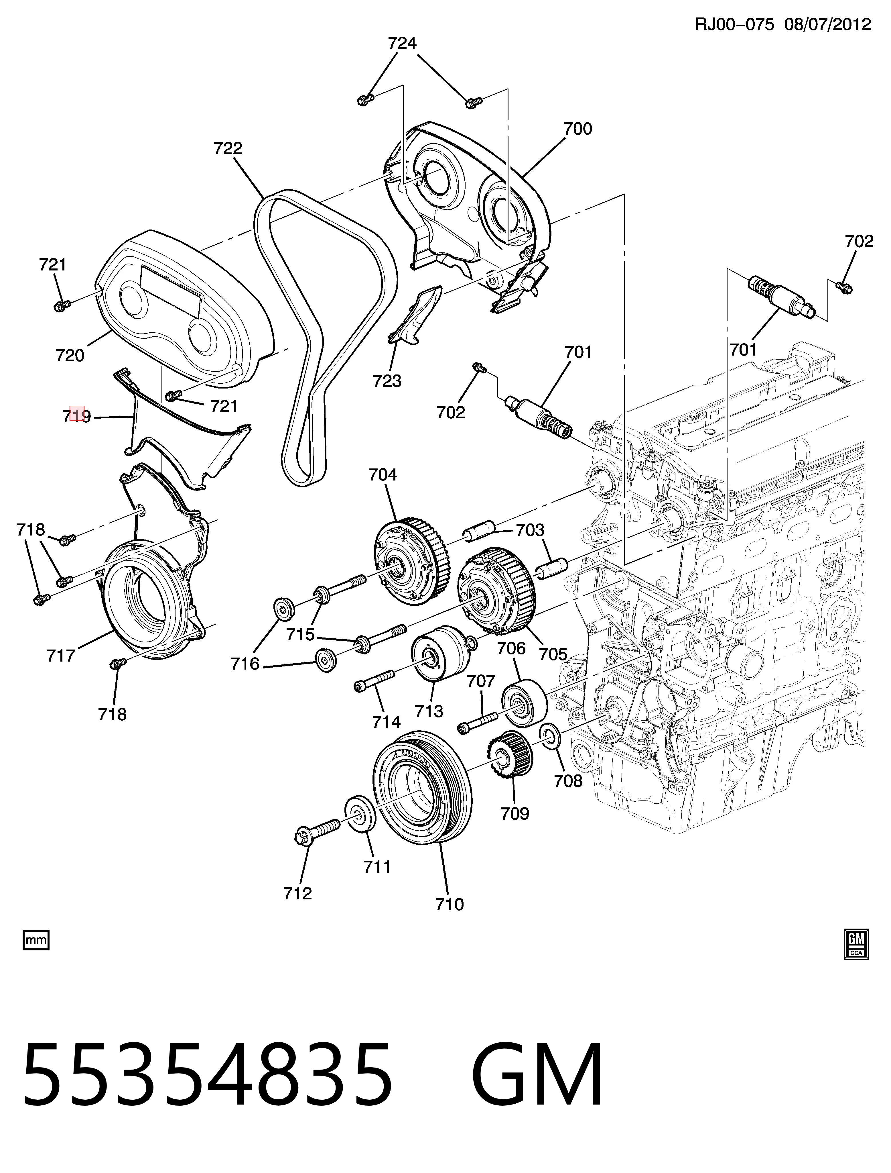 55354835 General Motors Proteção de motor, de panela (da seção de motor)