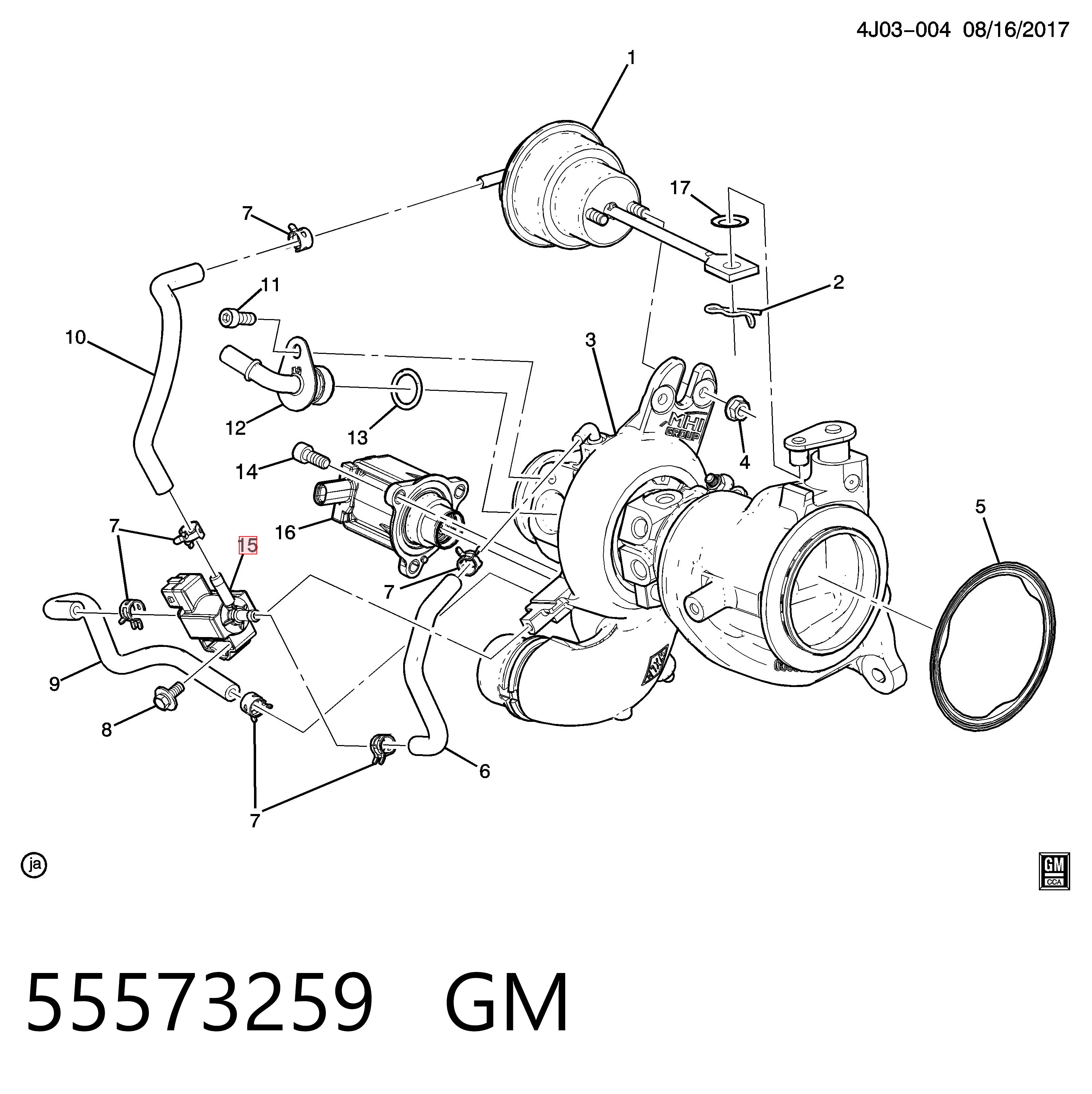 55573259 General Motors Convertidor de pressão (solenoide) de supercompressão