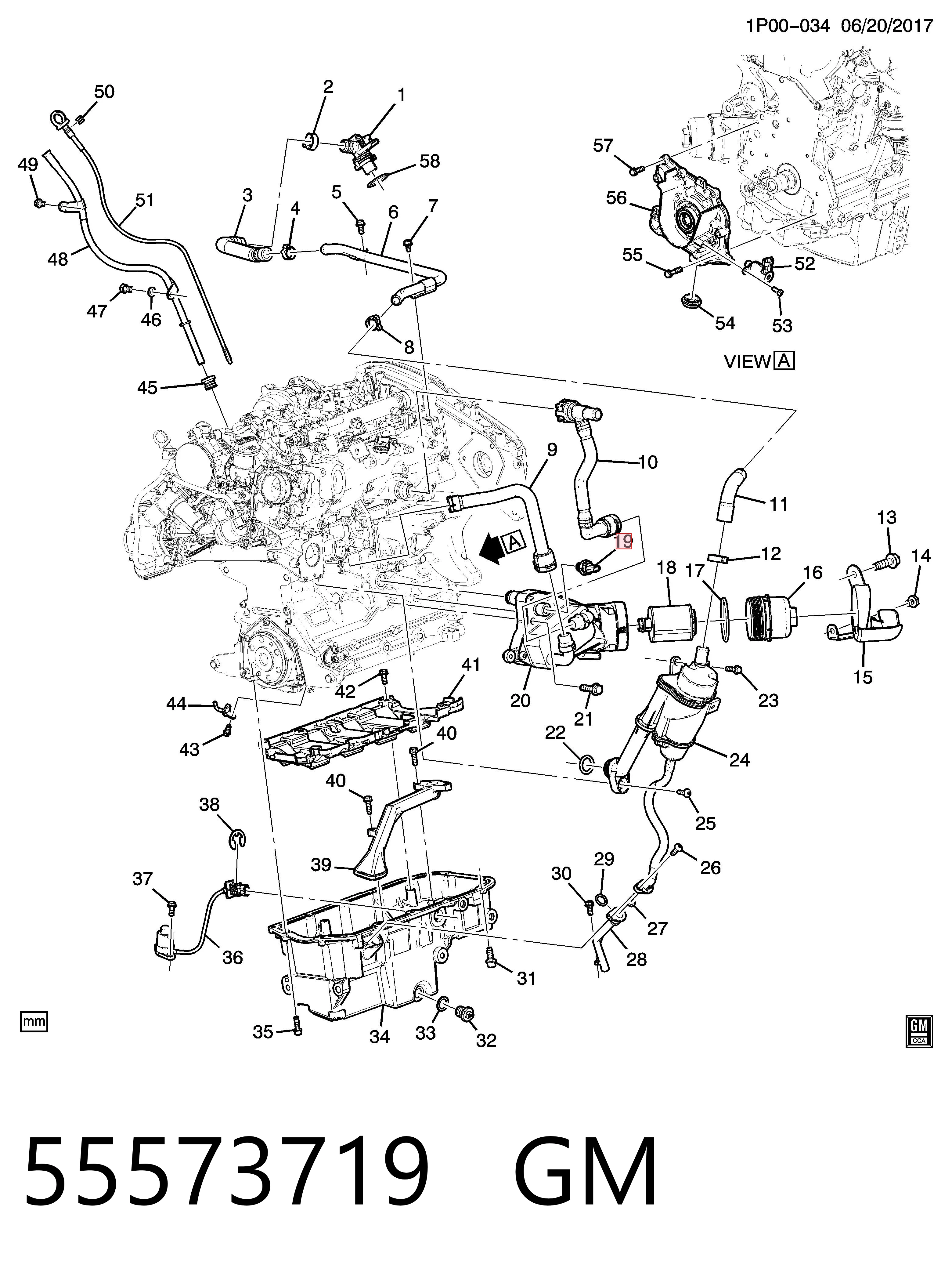 Sensor de pressão de óleo 55283219 Fiat/Alfa/Lancia