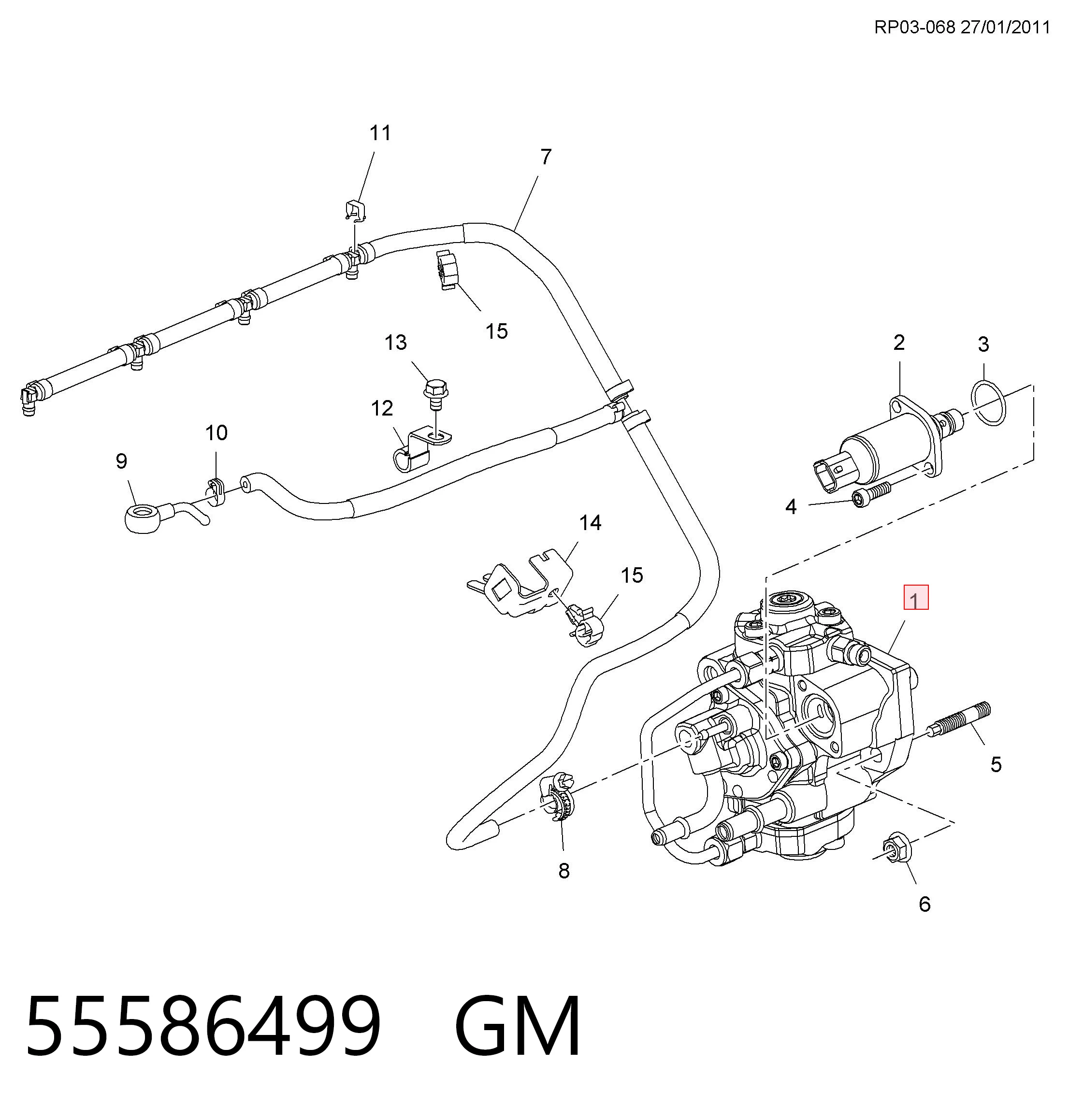 Bomba de combustível de pressão alta Peugeot/Citroen 95528028