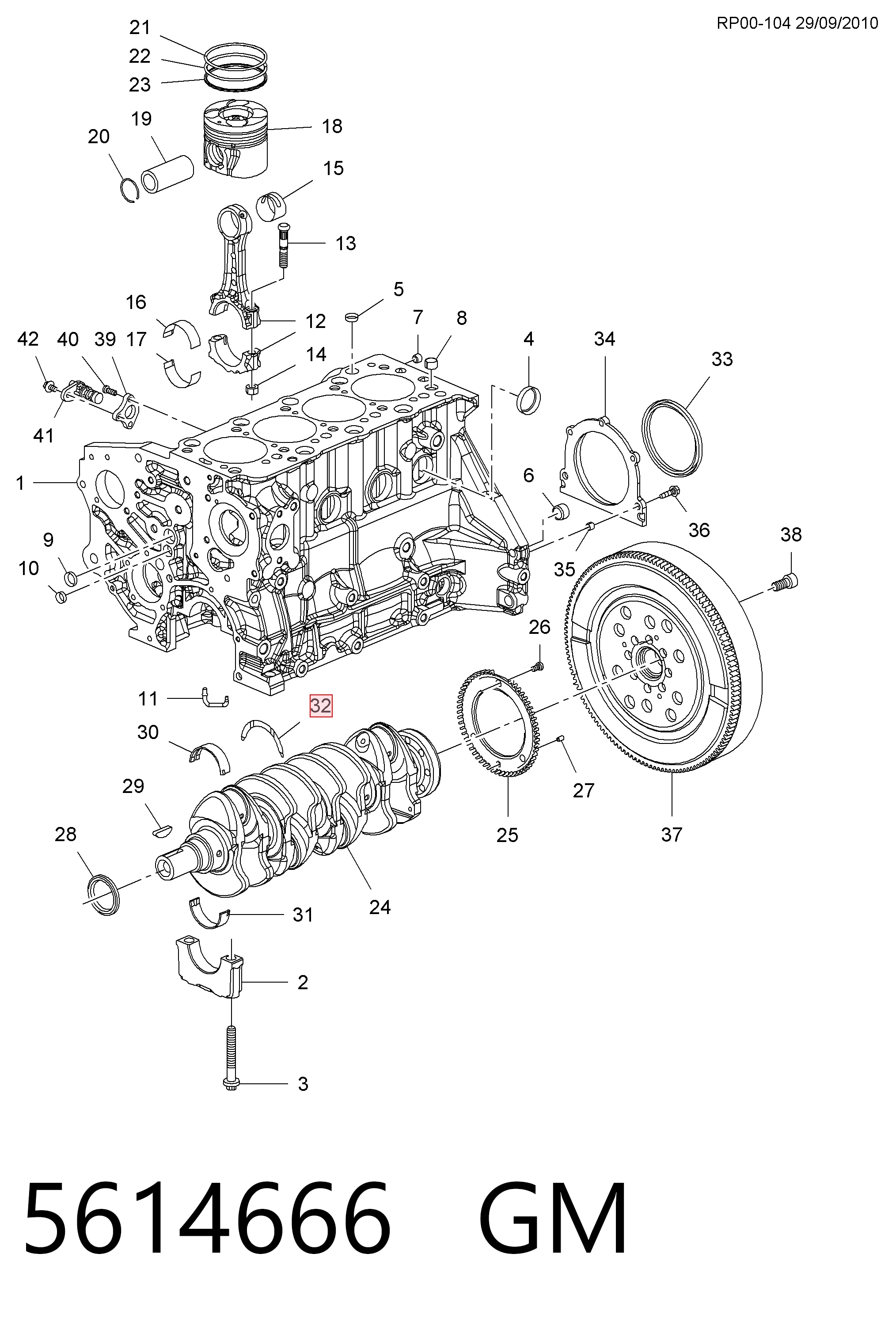 TW1626ASTD Kolbenschmidt Semianel de suporte (de carreira) de cambota, STD, kit
