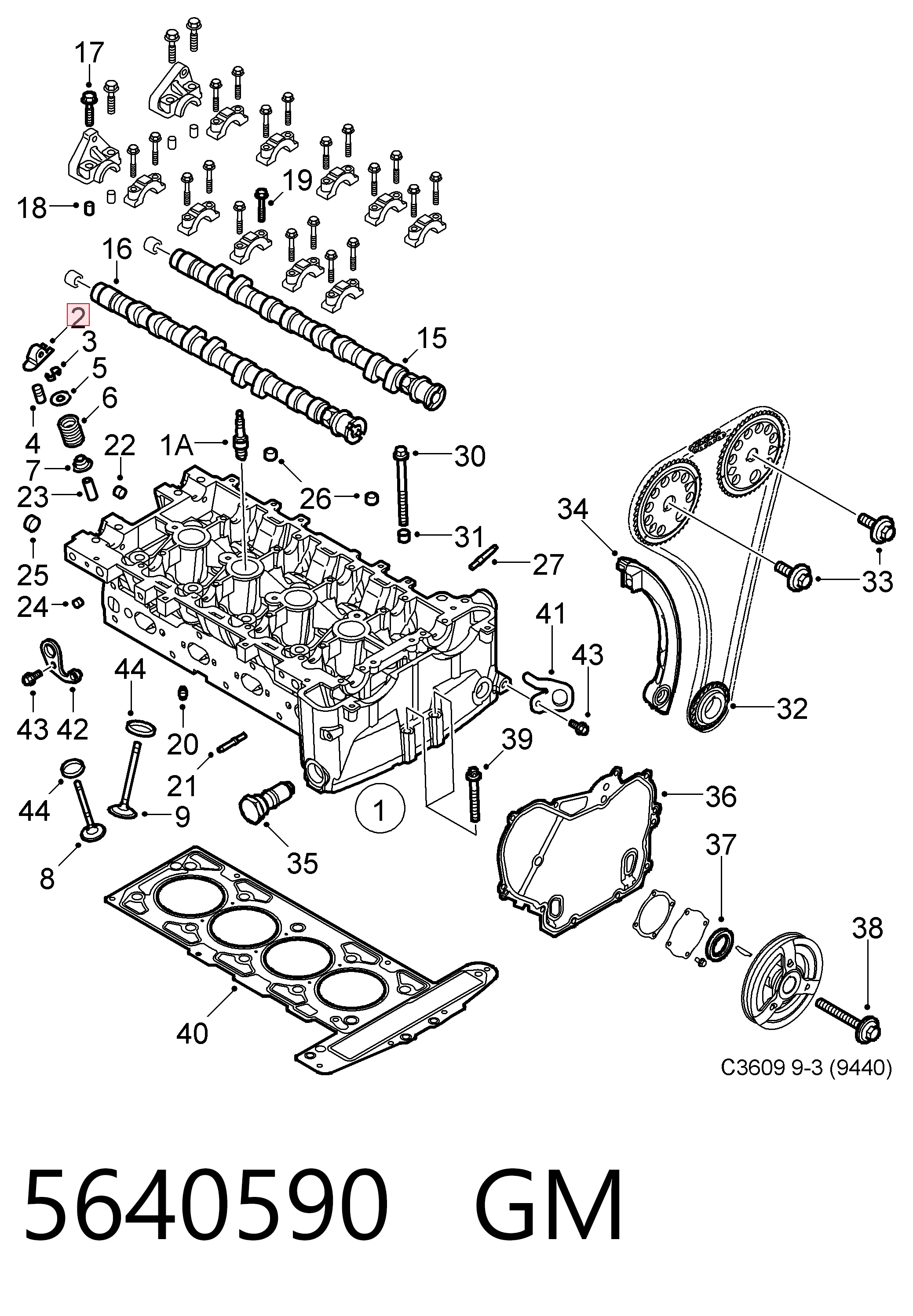 Balanceiro de válvula (balanceiro de válvulas) Opel Vectra B 38