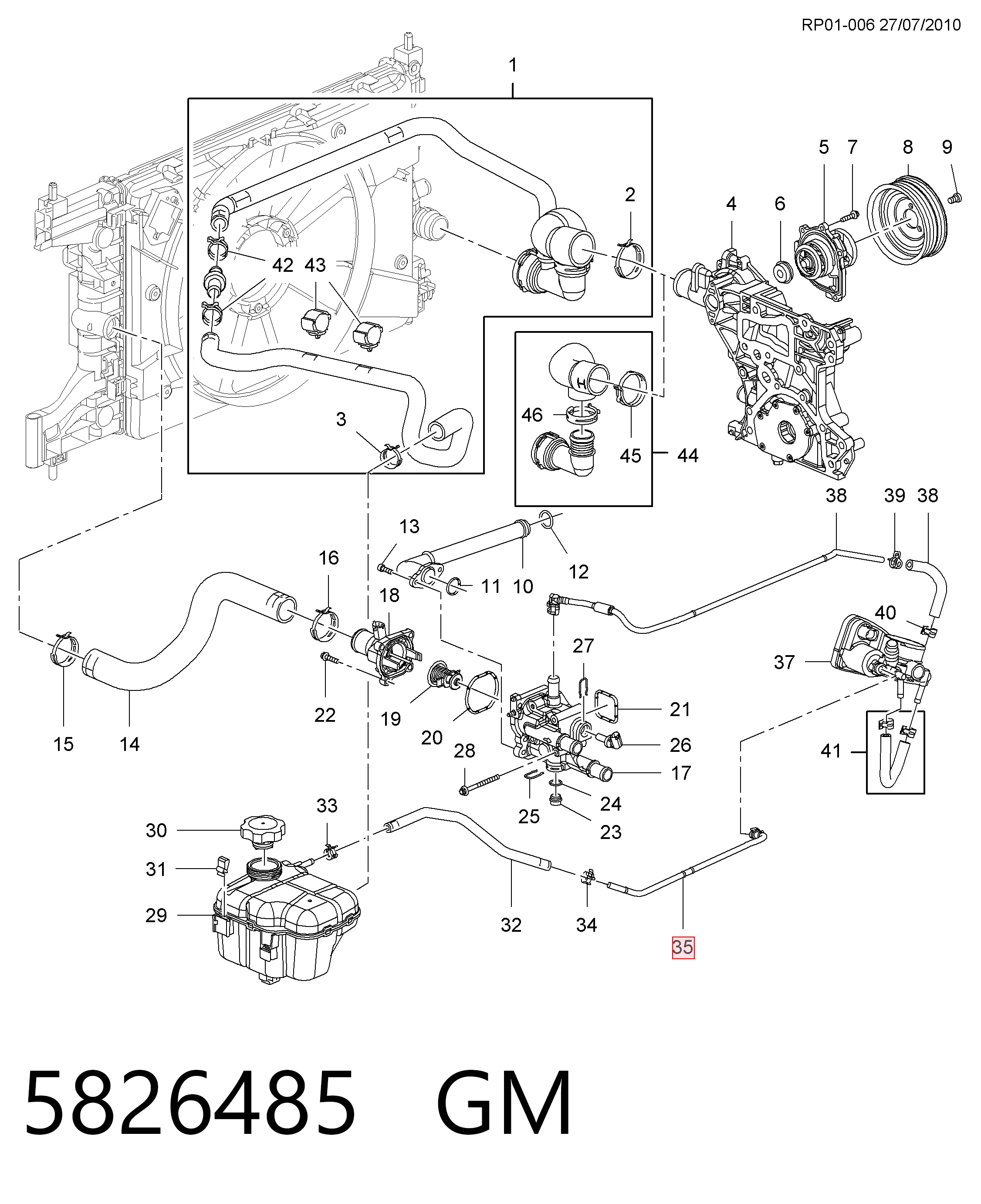 Compre 55559353 Peugeot/Citroen Mangueira (cano derivado) de aquecimento da válvula de borboleta