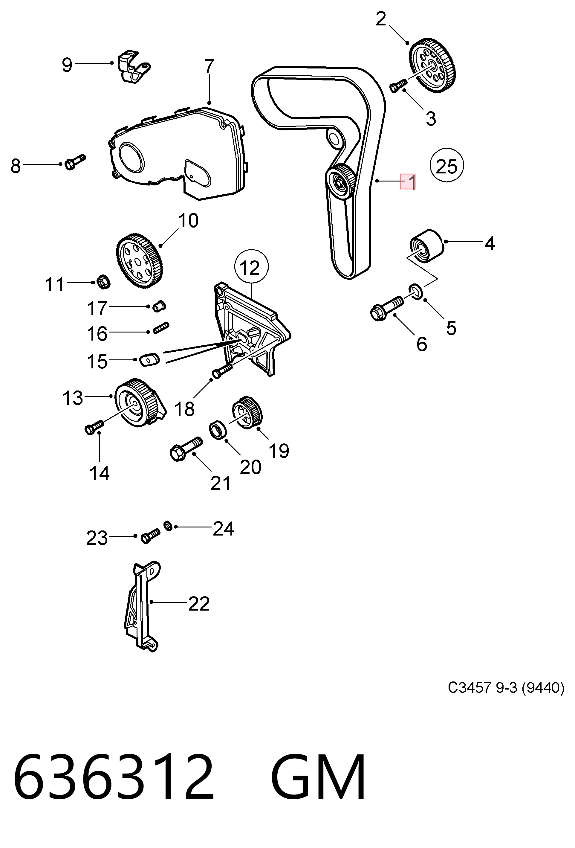 Compre Correia do mecanismo de distribuição de gás Fiat Punto 