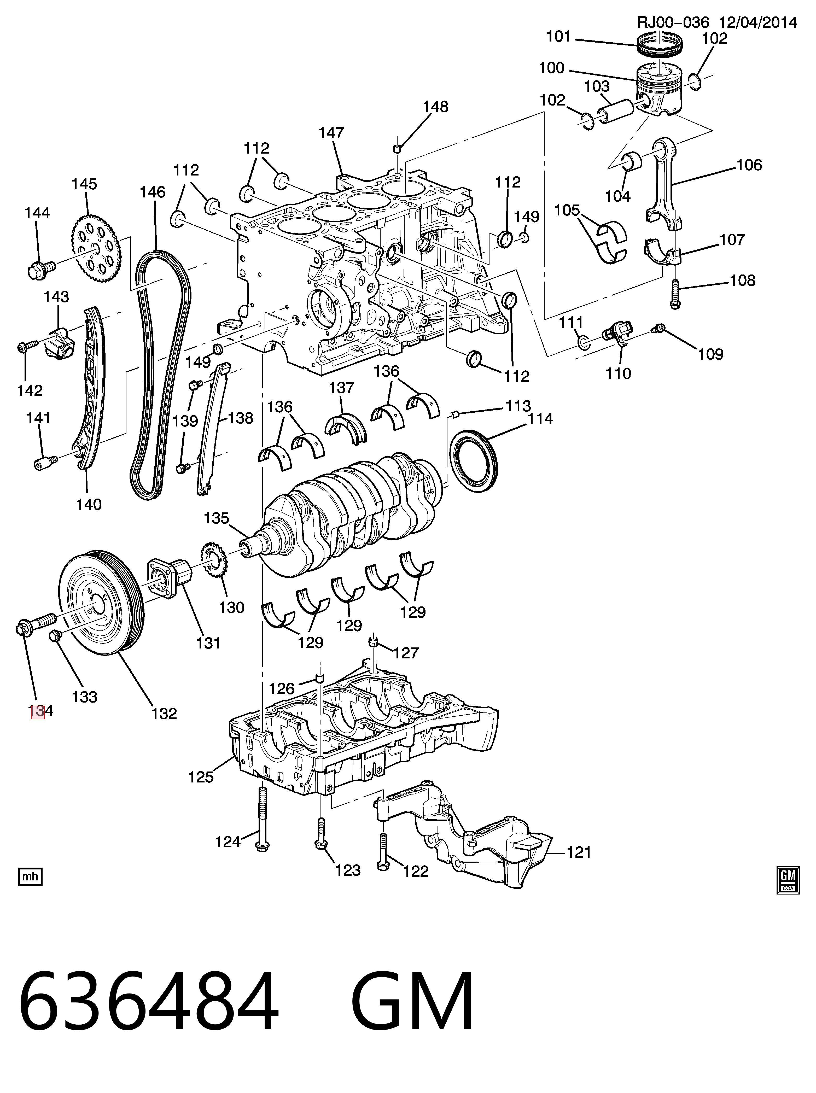 Parafuso de fixação de volante 12855467 Peugeot/Citroen