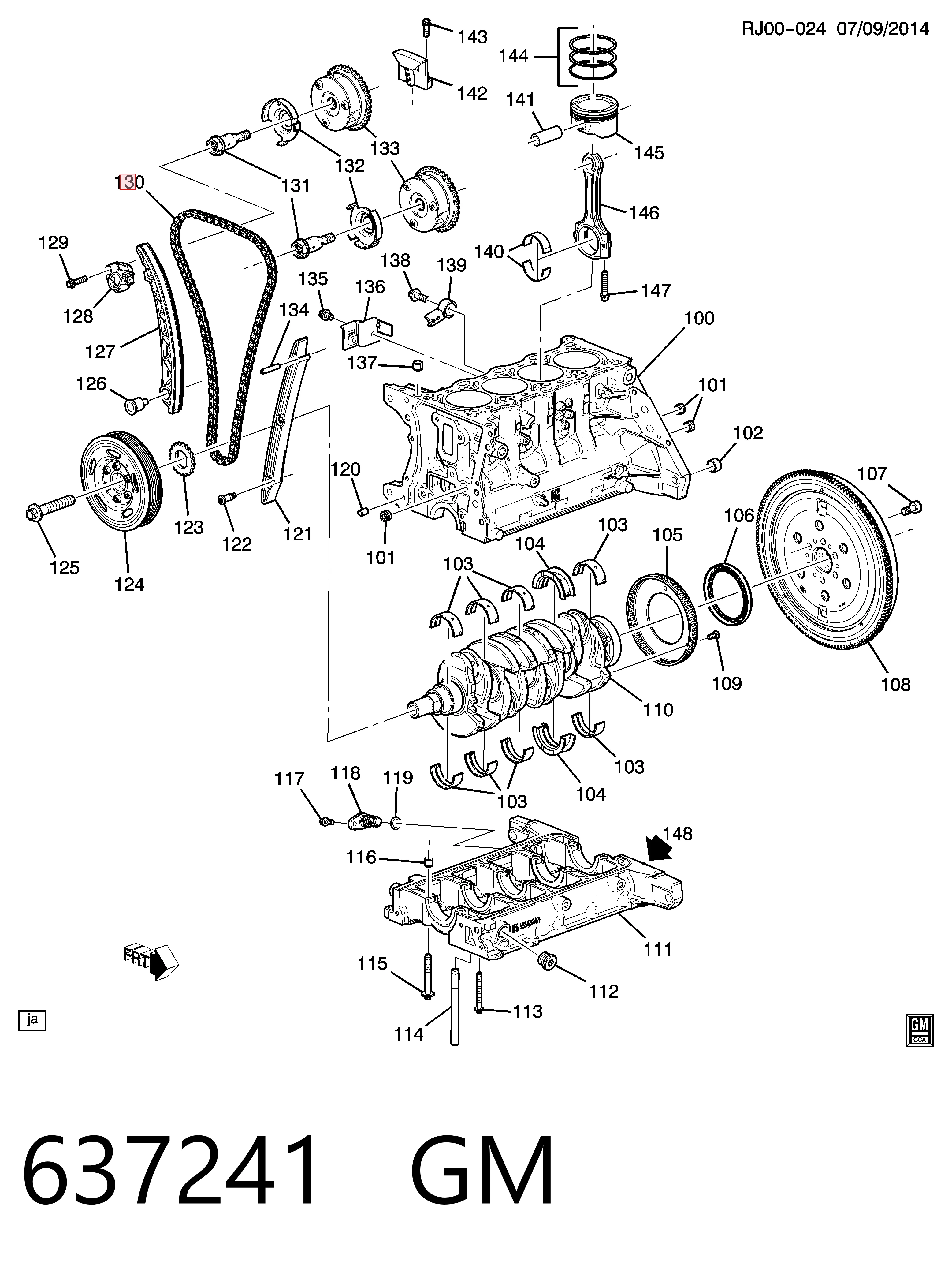  Cadeia do mecanismo de distribuição de gás Opel Astra G sedan (F69) (1998 - 2009) G