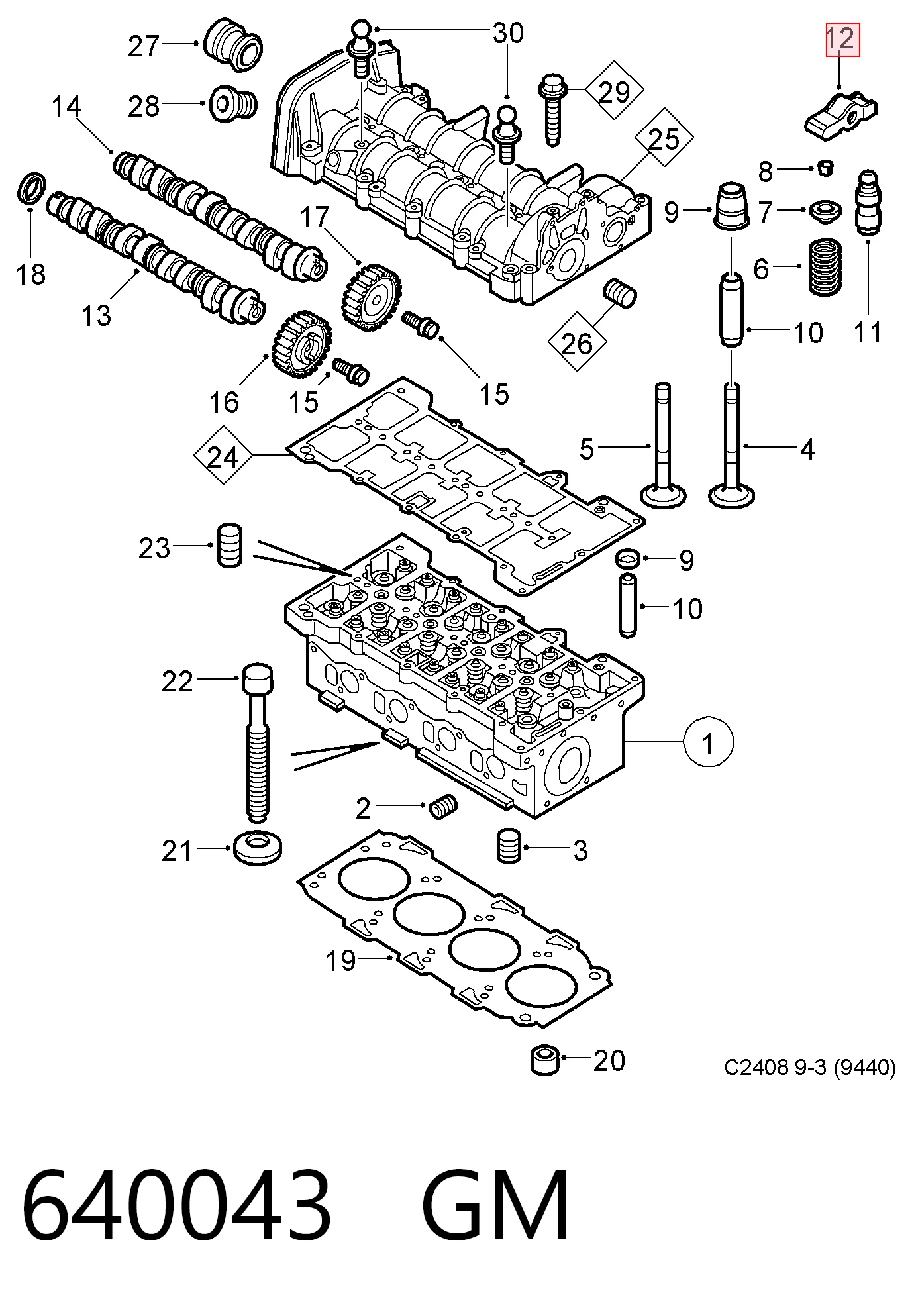 Balanceiro de válvula (balanceiro de válvulas) Fiat Stilo  192