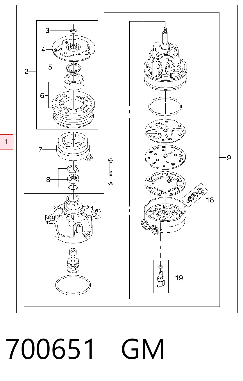 Compressor de aparelho de ar condicionado para Daewoo Nubira II J15