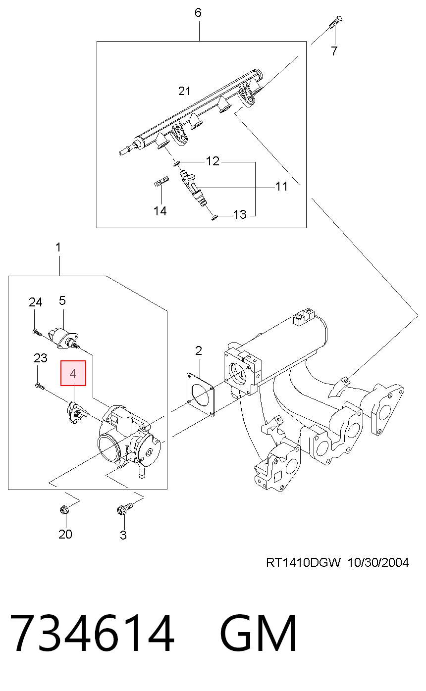 93740916 Hyundai/Kia Sensor de posição da válvula de borboleta (potenciômetro)
