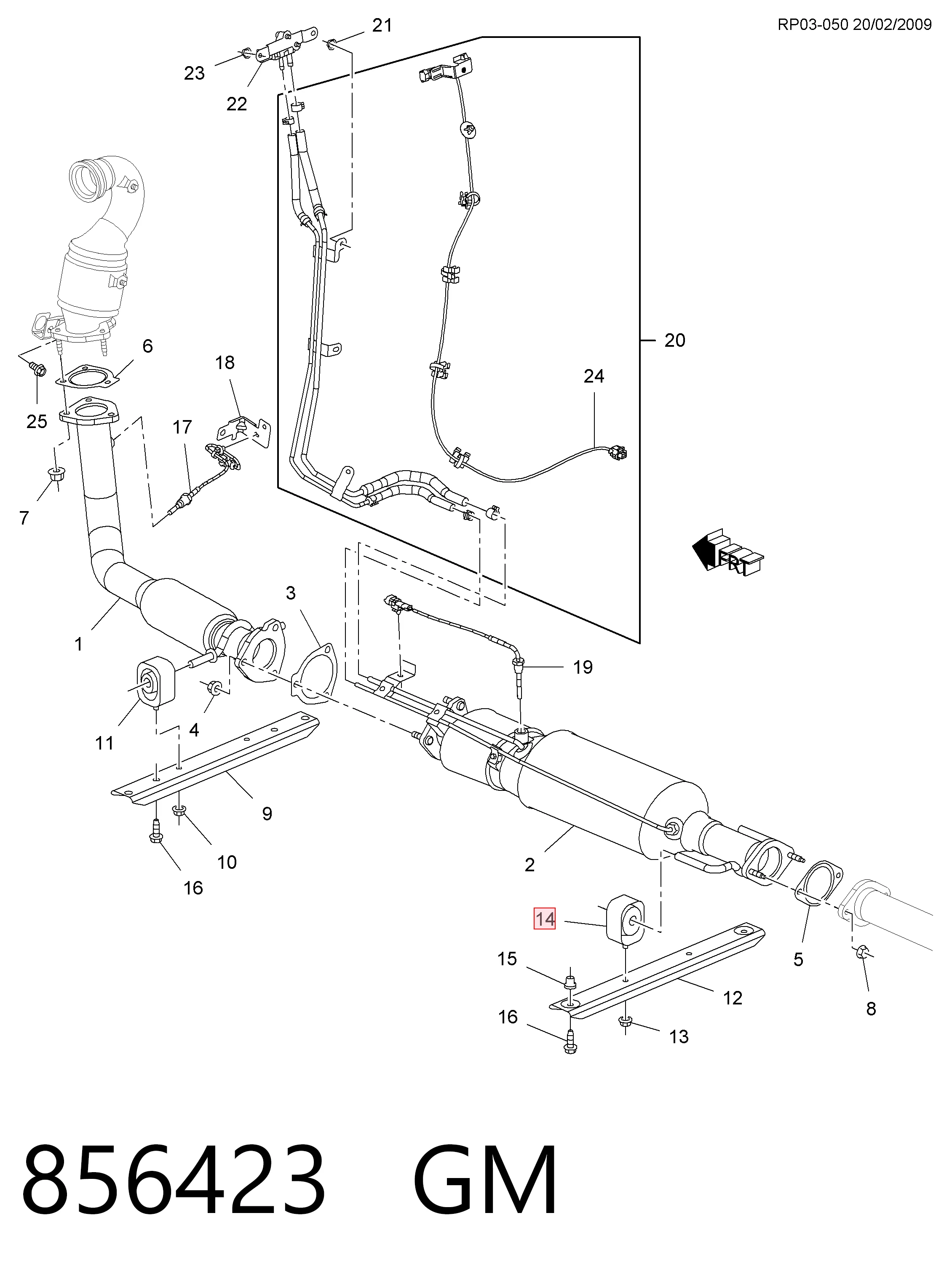 Coxim de fixação do silenciador Opel Insignia A G09