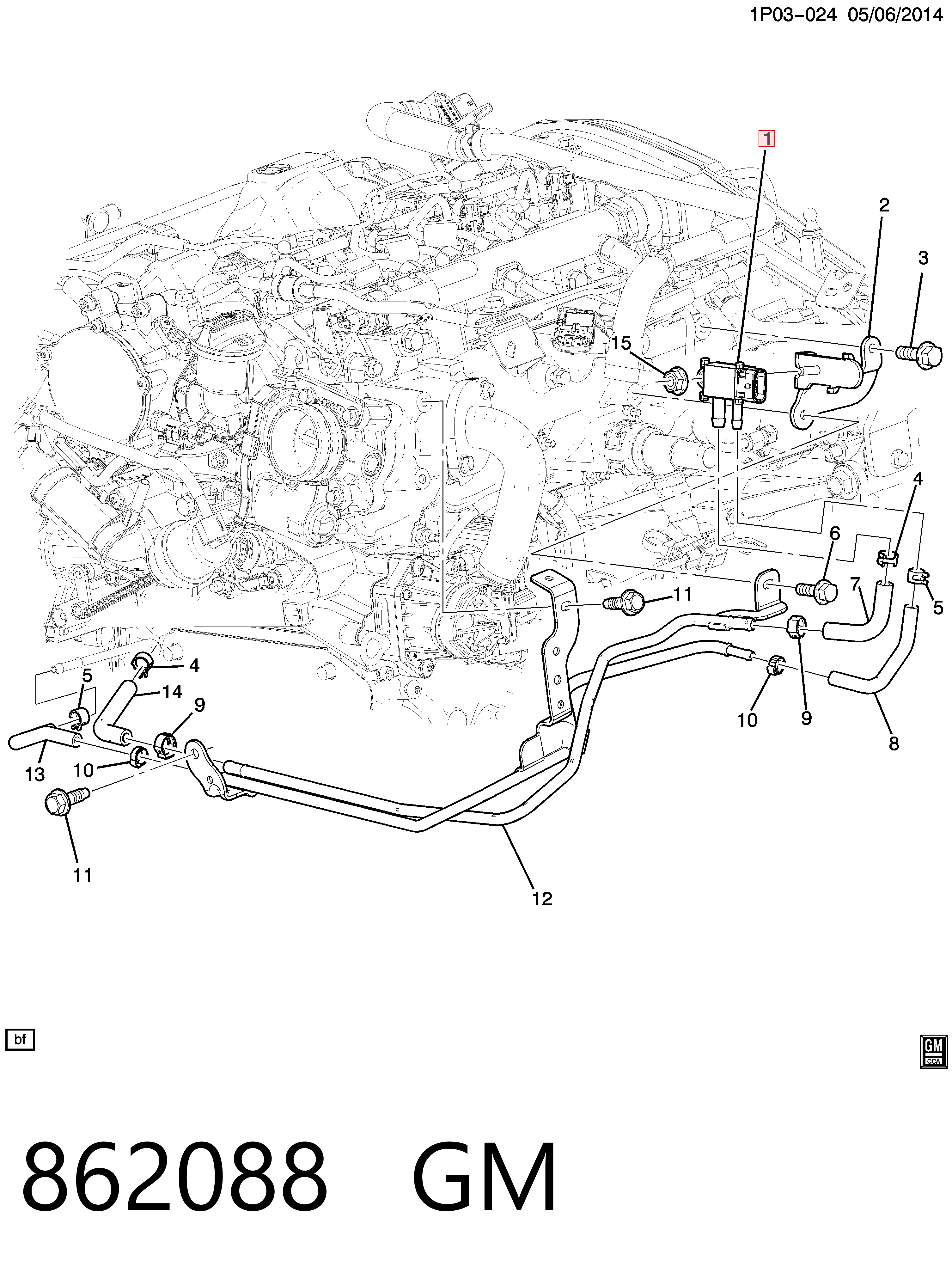Sensor de pressão dos gases de escape 55599659 Peugeot/Citroen