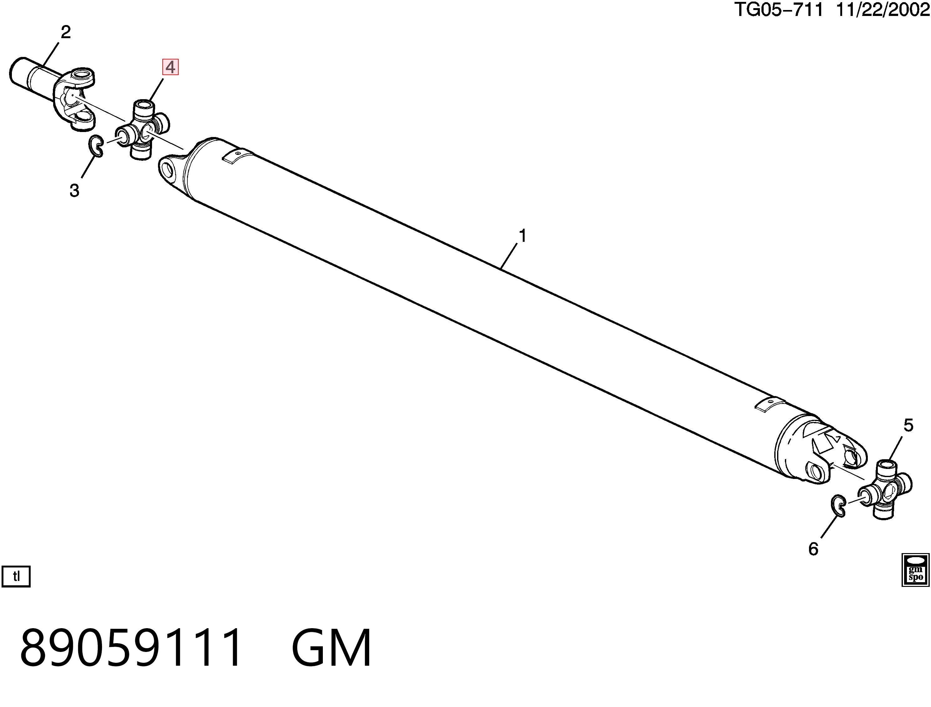 K68065428AD Fiat/Alfa/Lancia Cruzeta da junta universal traseira
