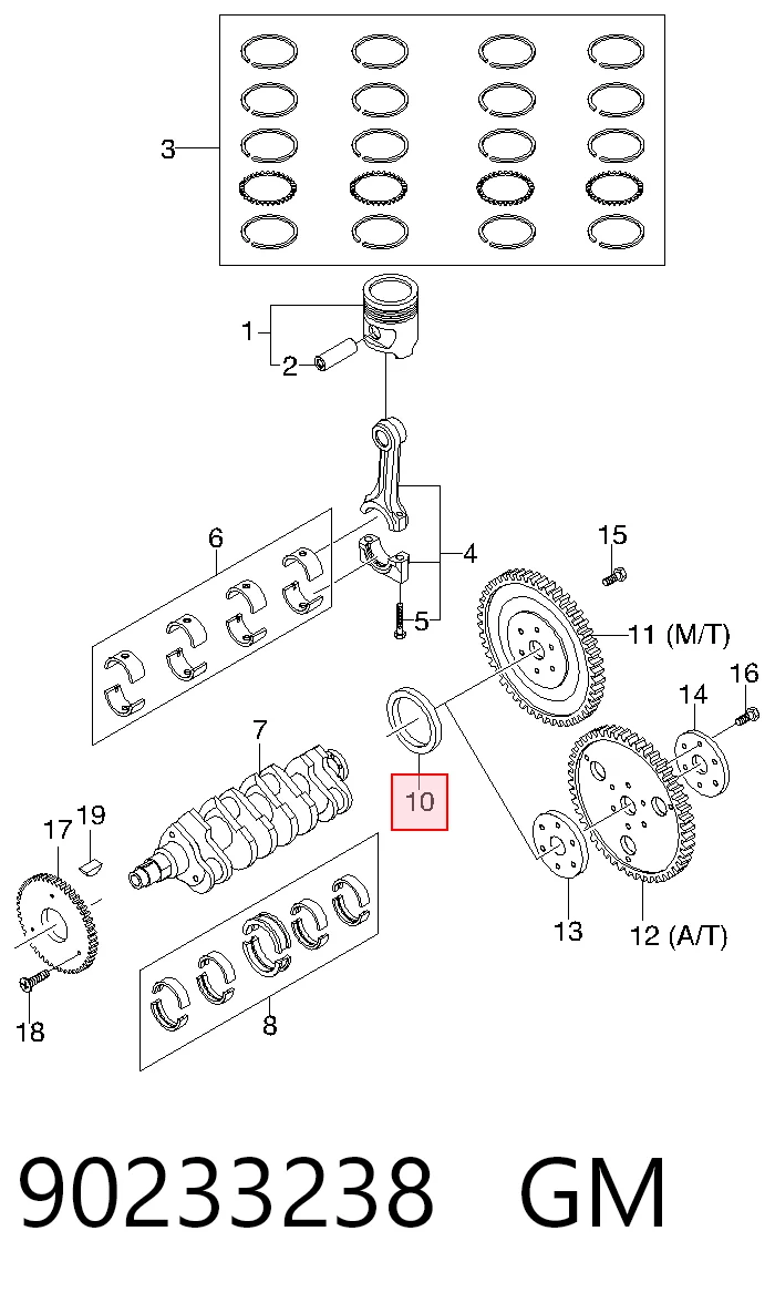 Compre P7638401 Glaser Vedação traseira de cambota de motor