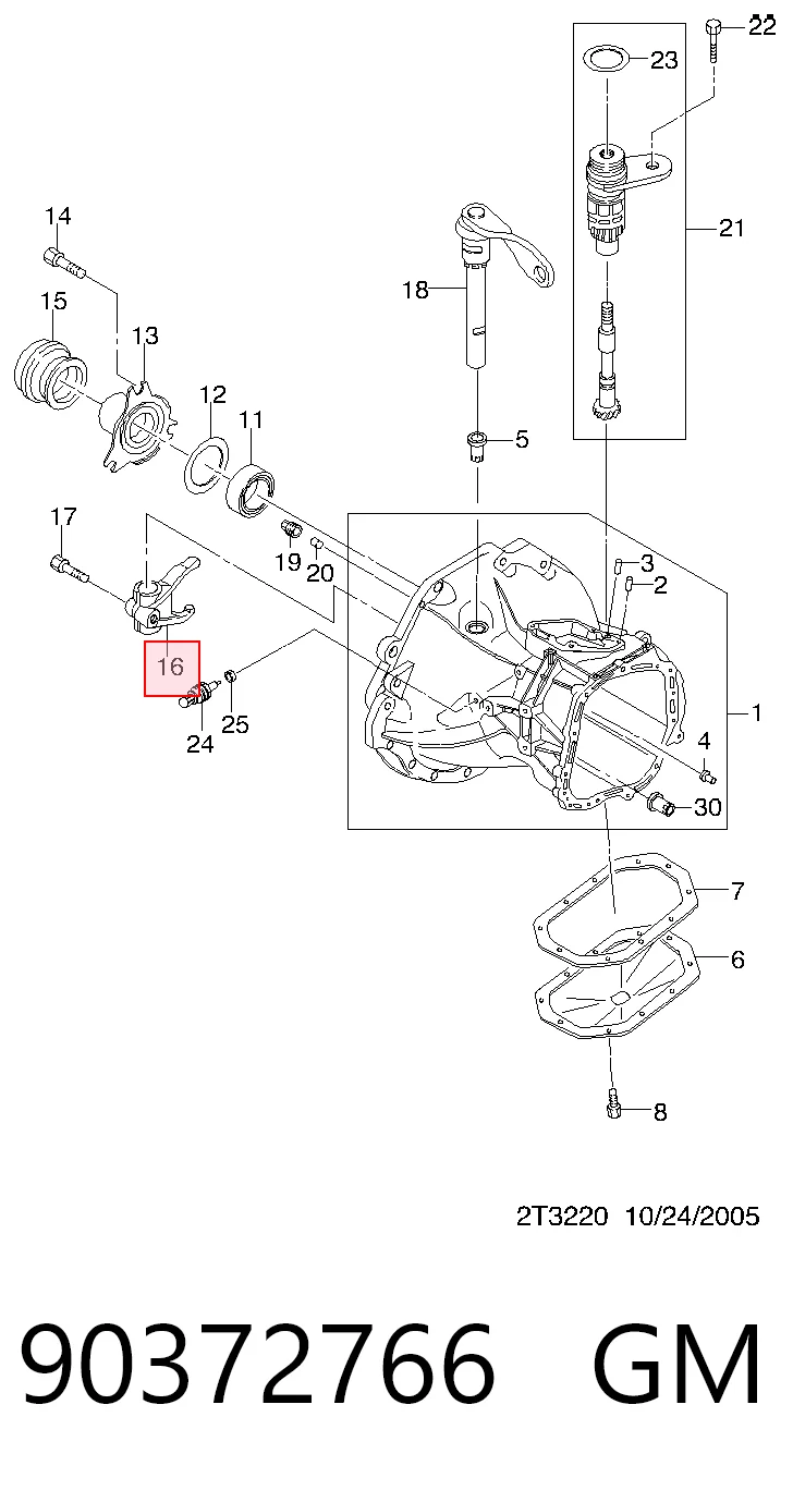Forquilha de embraiagem para Chevrolet Aveo I T200
