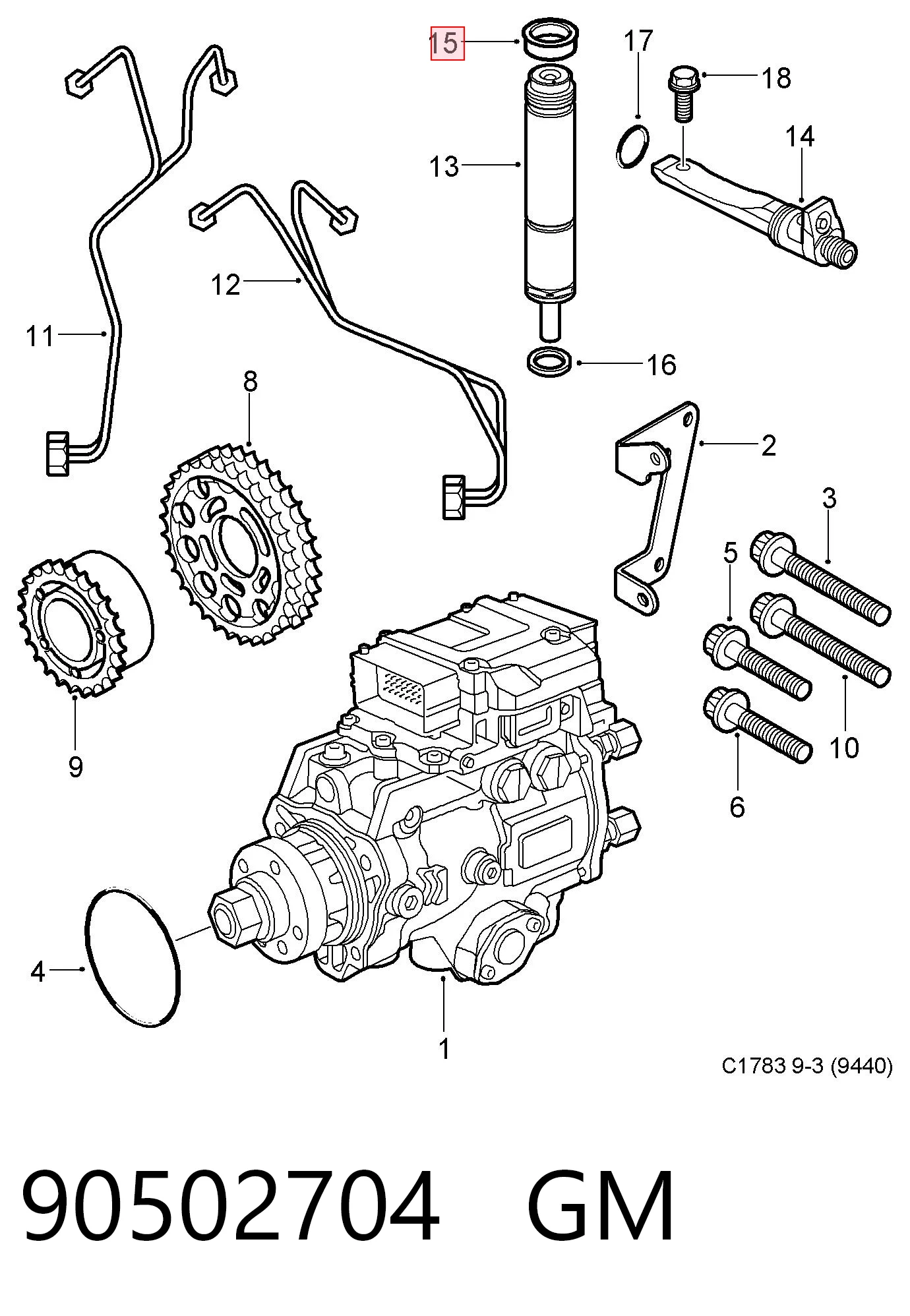 Compre 90502704 Peugeot/Citroen Kit de reparação do injetor
