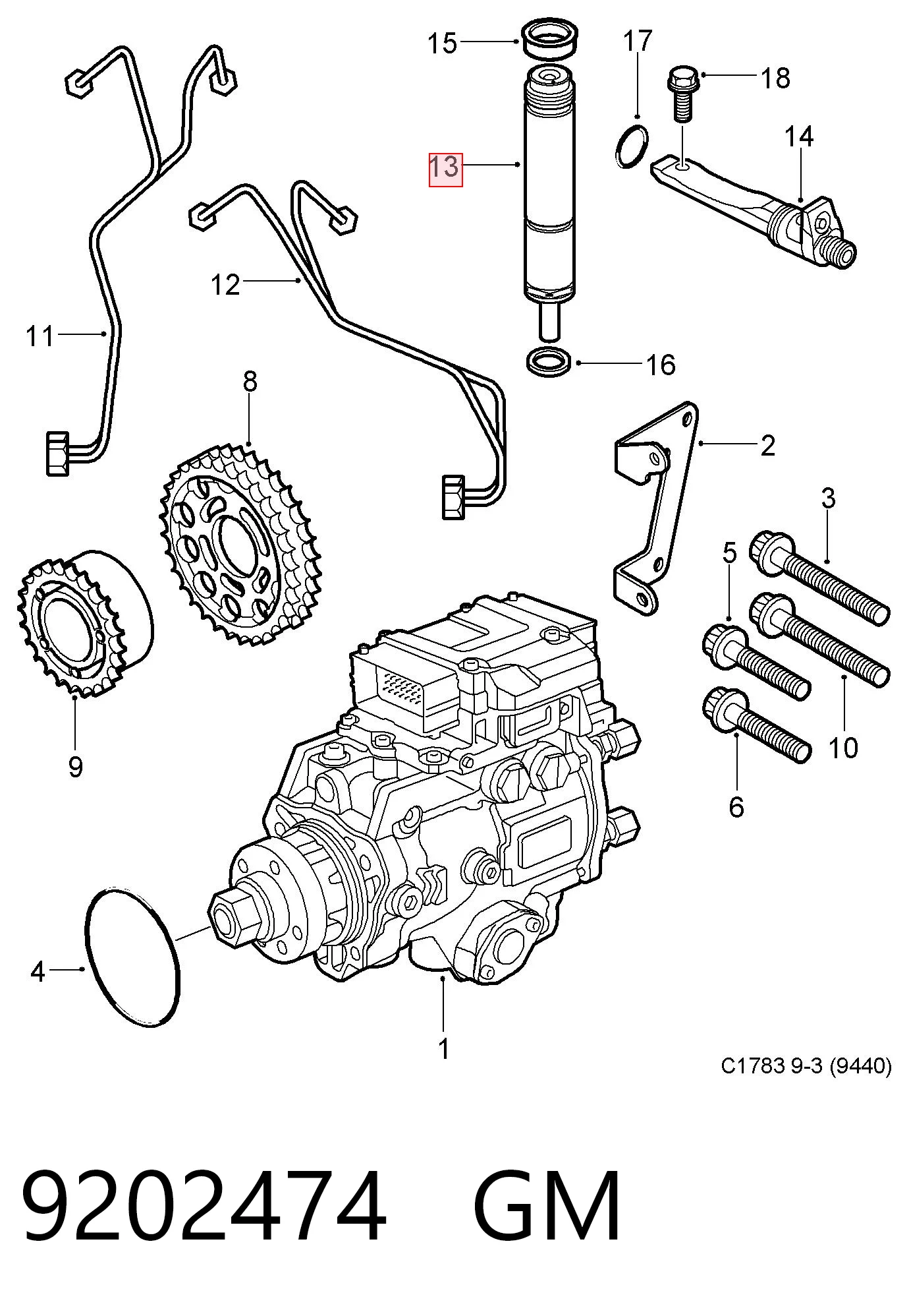 Injetor de injeção de combustível para Opel Astra G F67