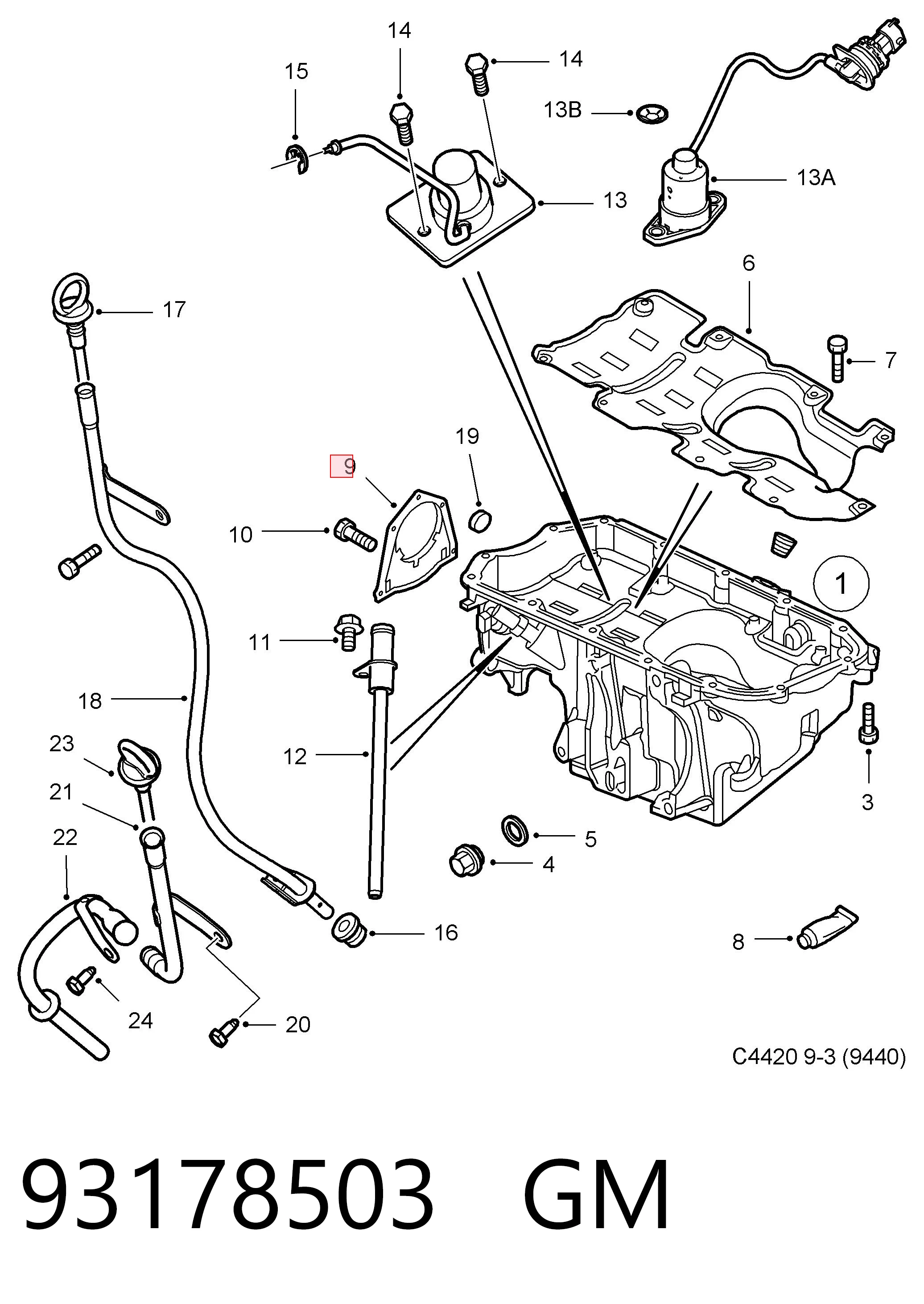 Vedação traseira de cambota de motor Glaser P7740301
