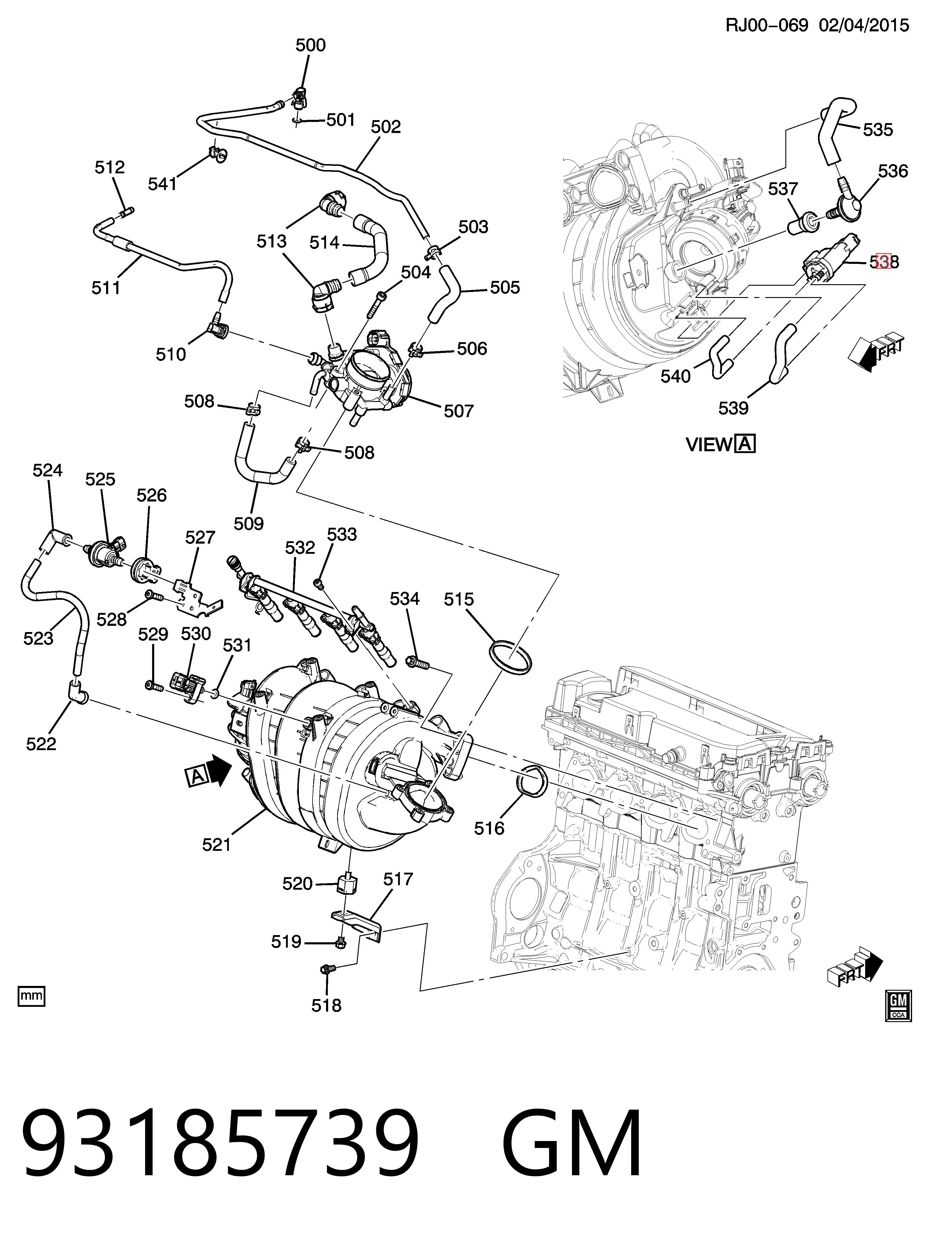 93185739 General Motors Convertidor de pressão (solenoide) de supercompressão