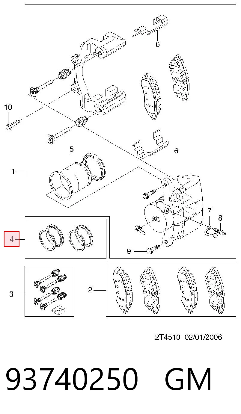 Kit de reparação de suporte do freio dianteiro Chevrolet Aveo preço, a partir de 4,96 USD