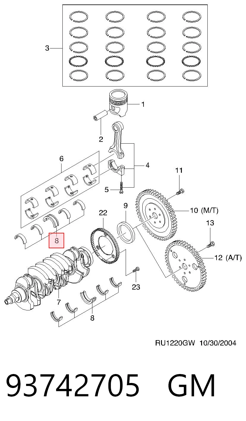 Folhas inseridas principais de cambota, kit, padrão (STD) Peugeot/Citroen 93742705 preço, a partir de 24,33 USD