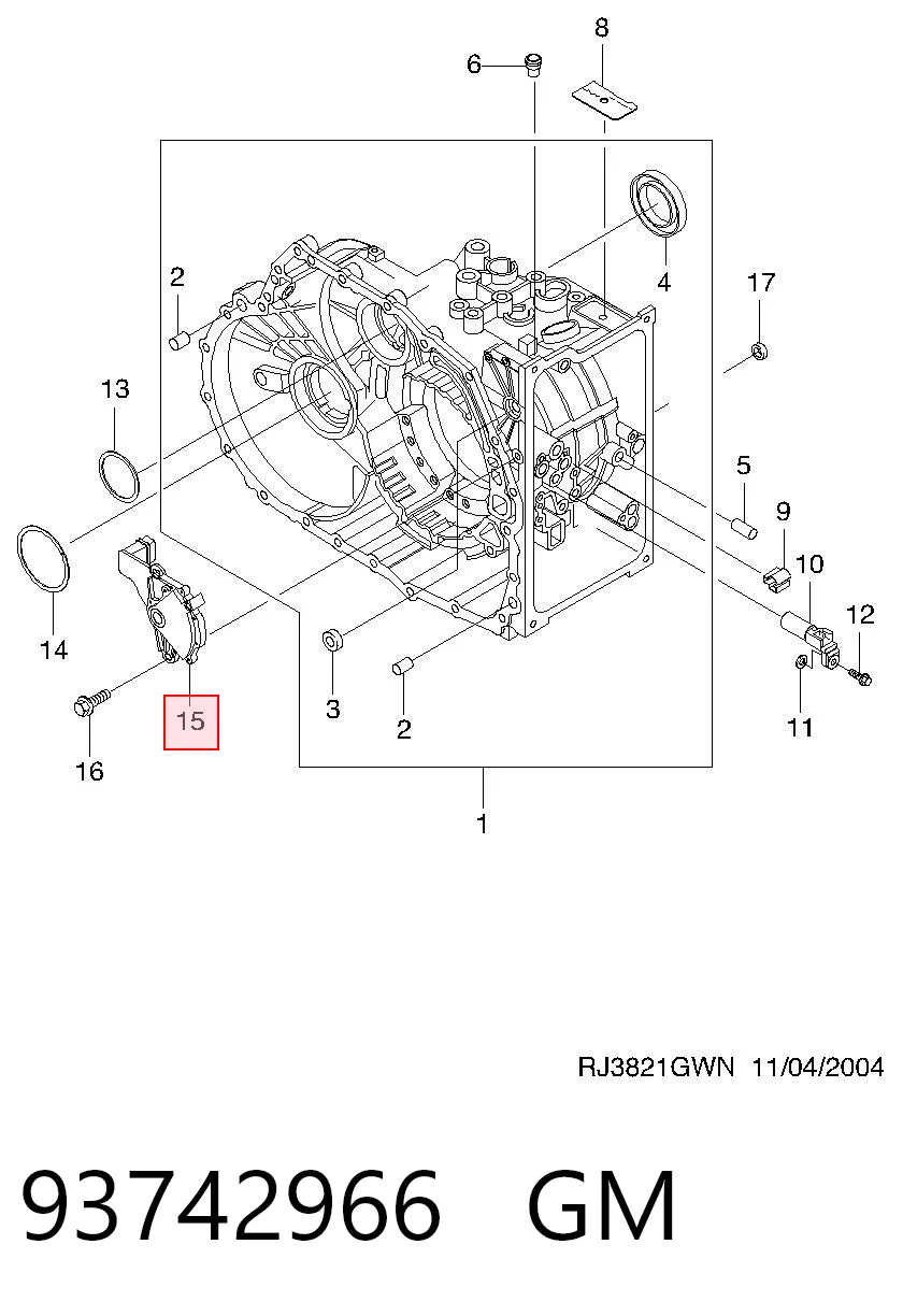 93742187 Opel Sensor de velocidade neutral