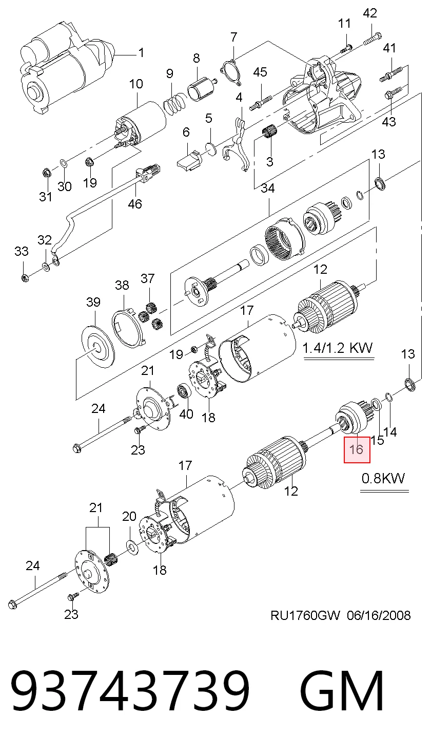 EE5974R ElproM-Elhovo Roda-livre do motor de arranco