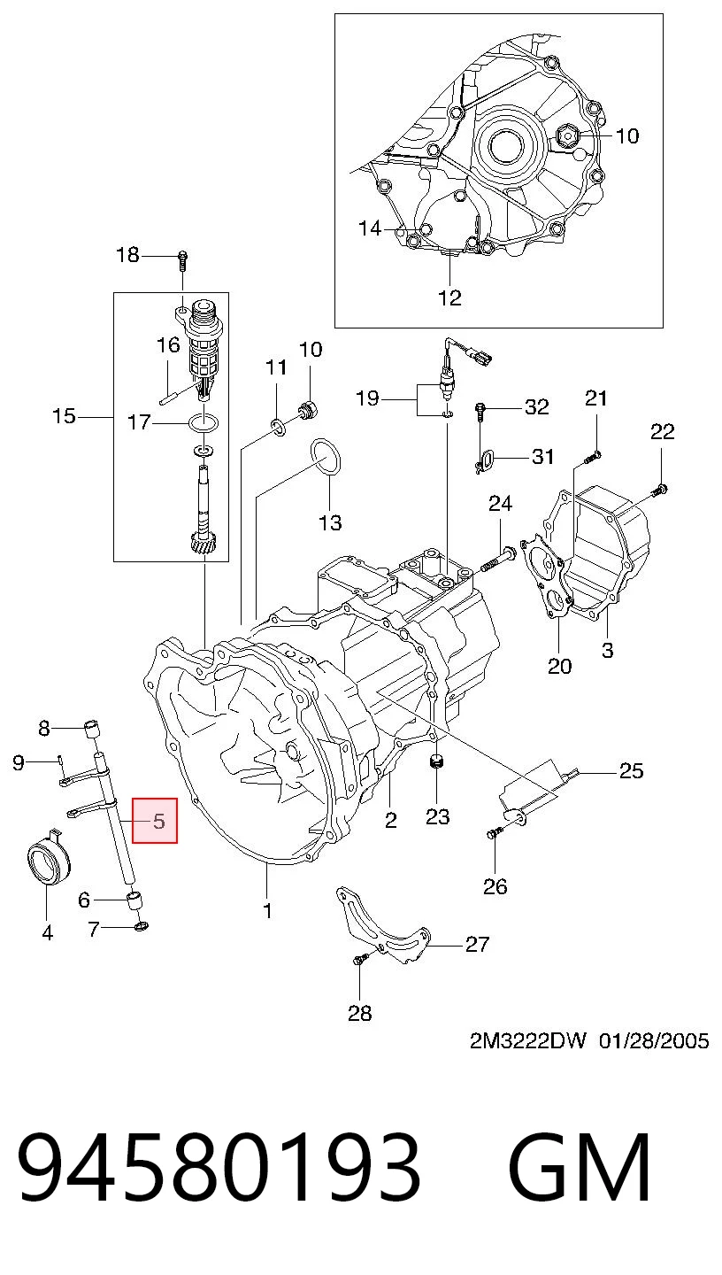 Forquilha de embraiagem Chevrolet Spark (Matiz) M200, M250 ao melhor preço