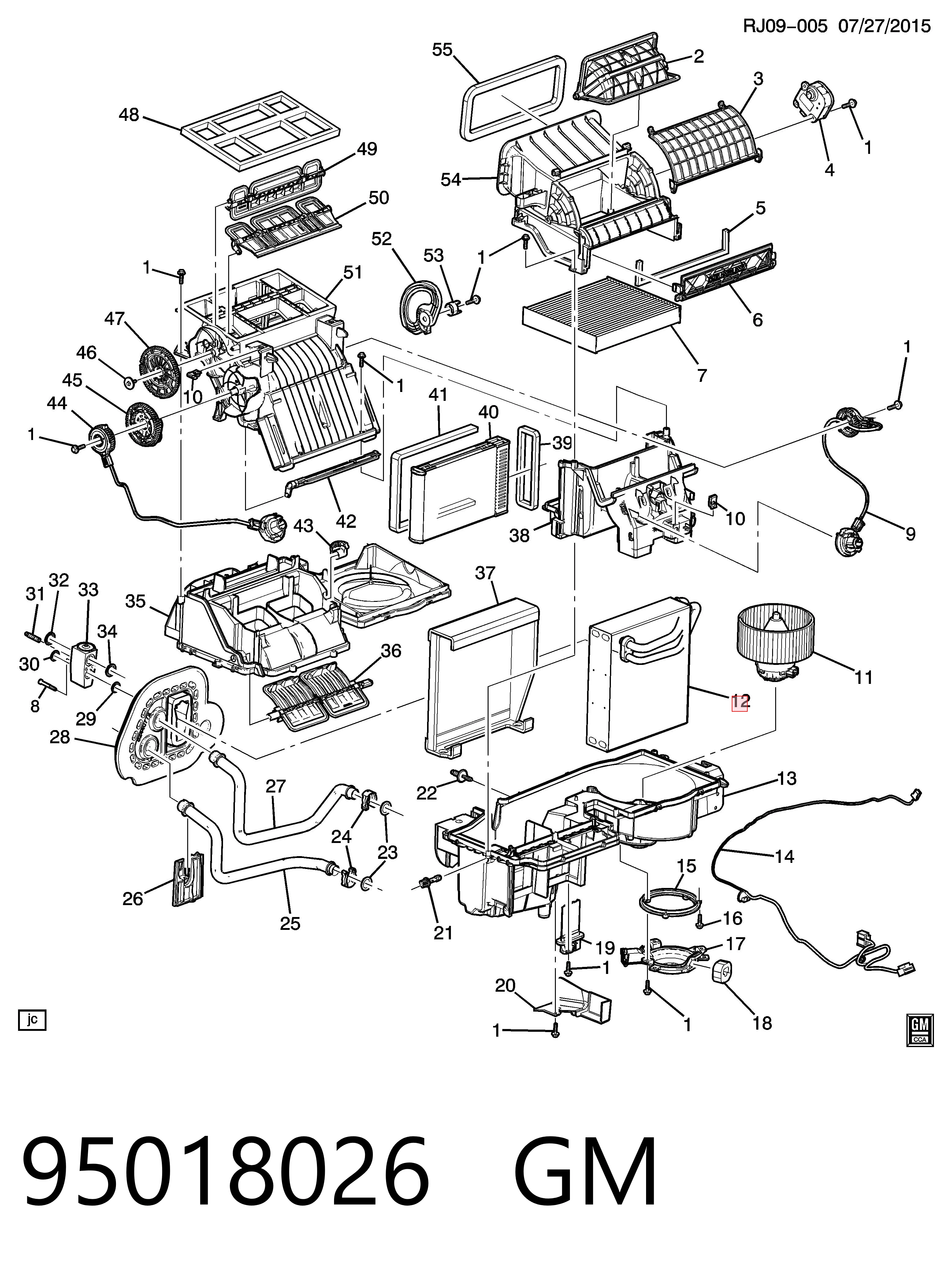  Vaporizador de aparelho de ar condicionado Chevrolet Aveo III sedan (T300) (2011 - 2020) III