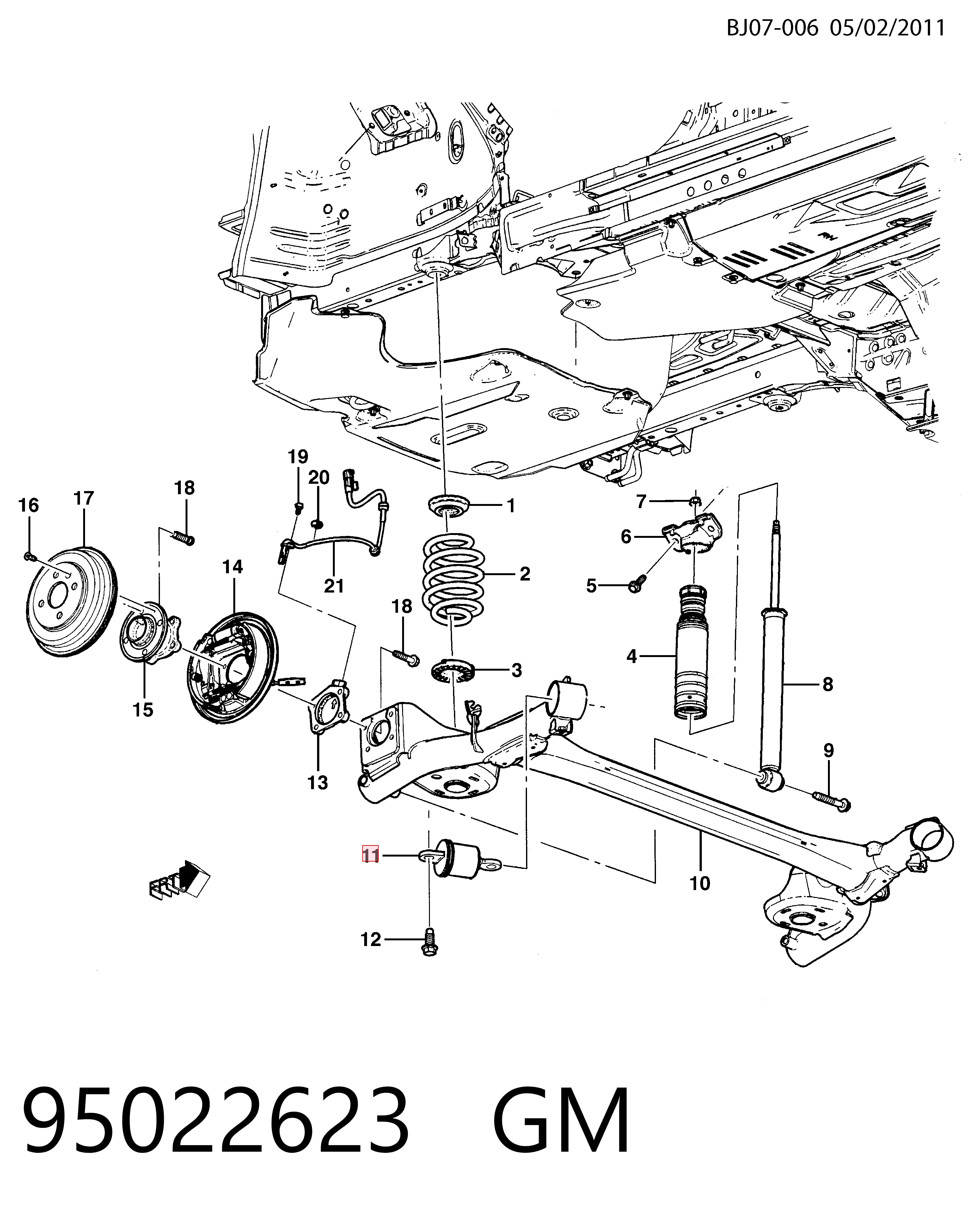 Compre Bloco silencioso de viga traseira (de plataforma veicular) Chevrolet Aveo 3