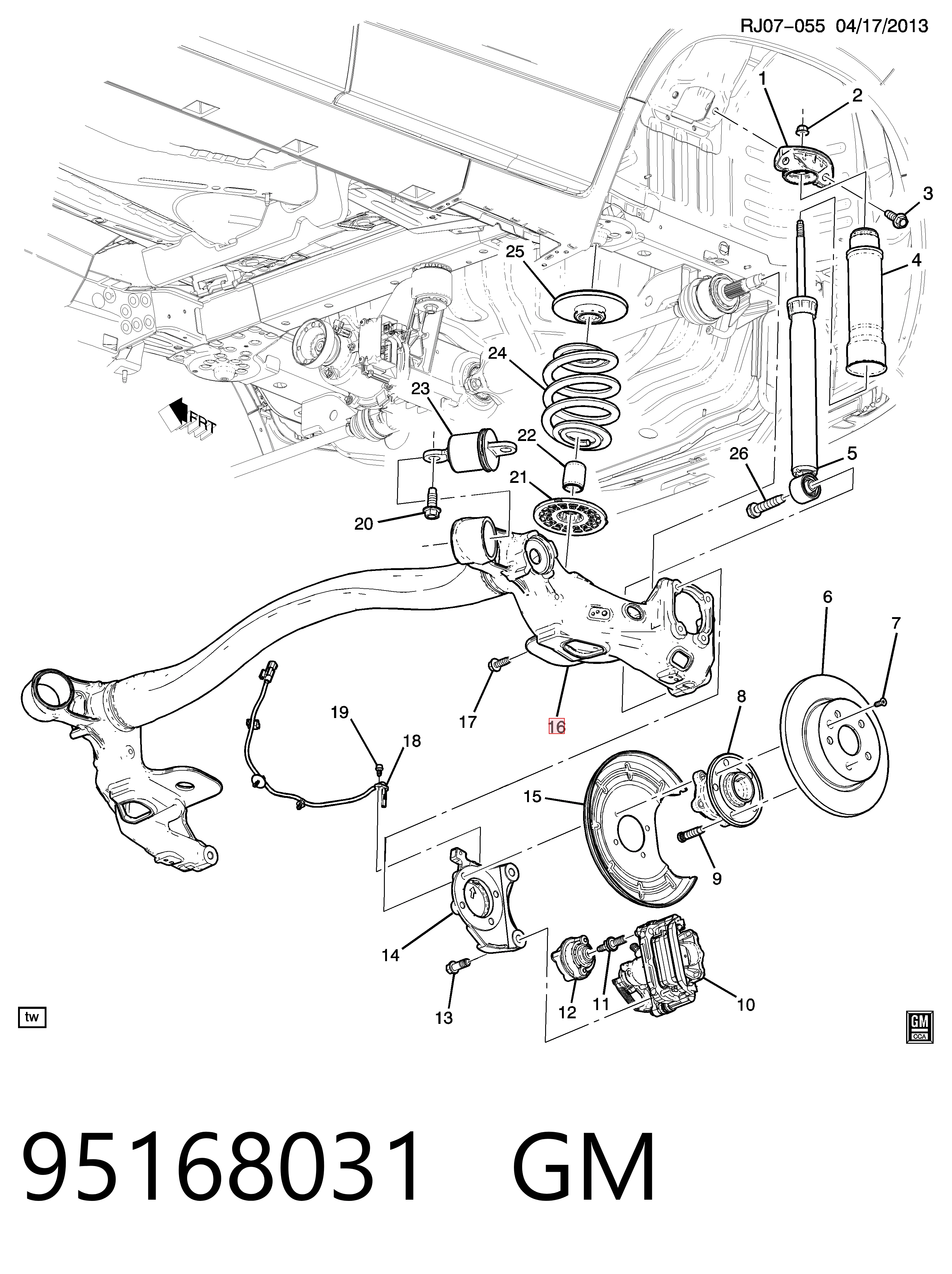 Viga de suspensão traseira (plataforma veicular) 95325751 Peugeot/Citroen