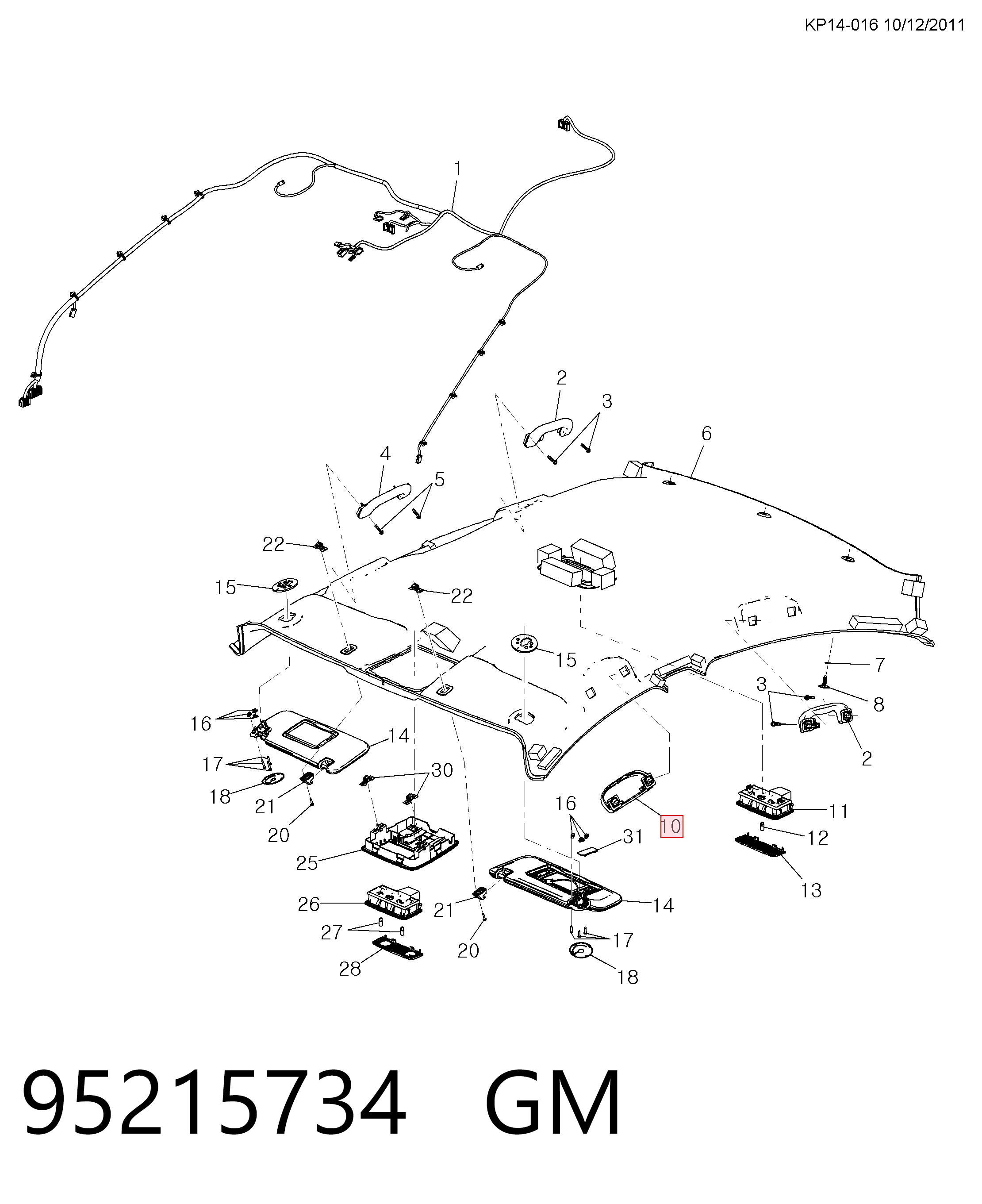 95126940 Opel Estojo para os óculos