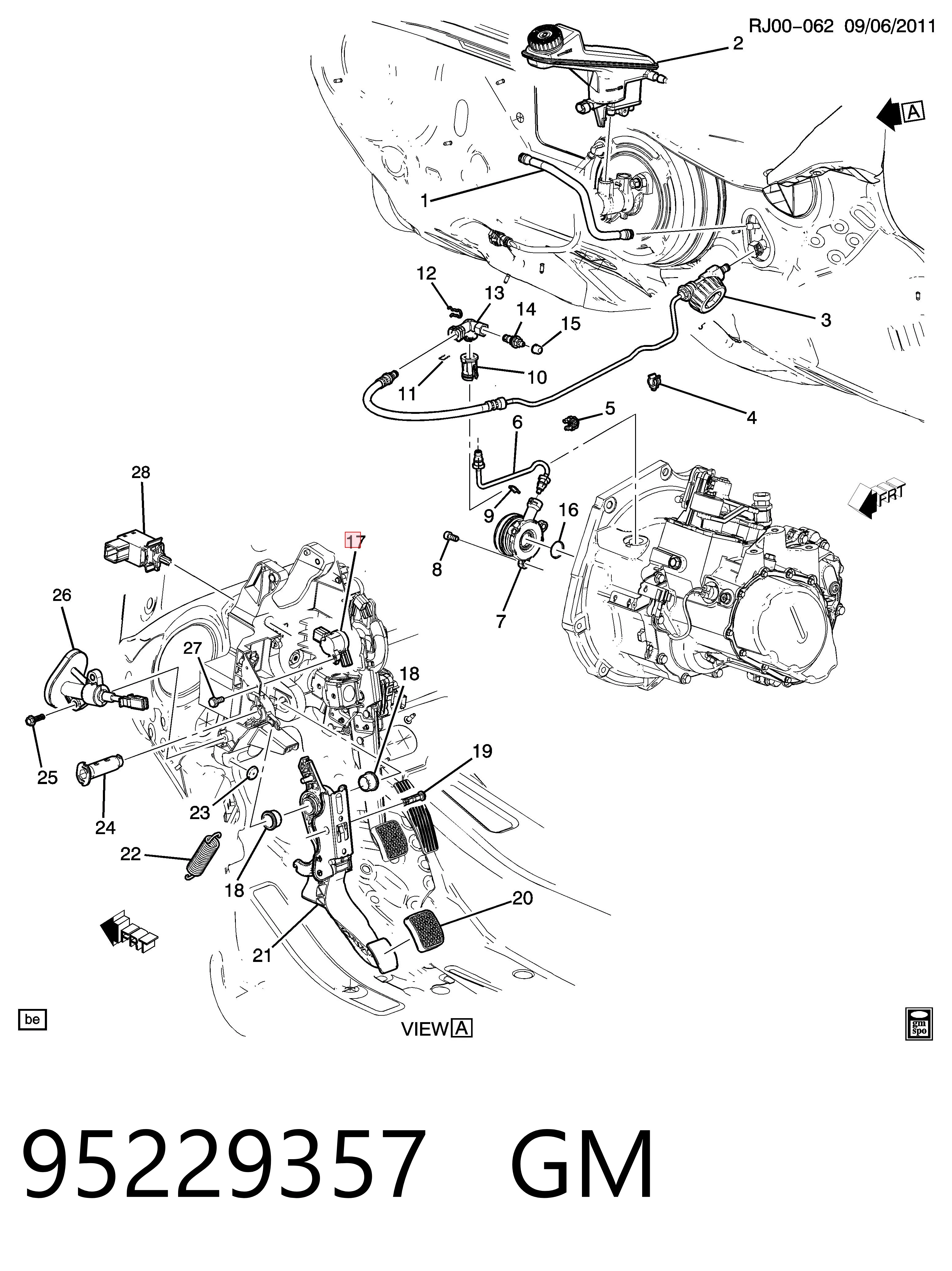 Sensor de posição de pedal de embraiagem Peugeot/Citroen 25894753