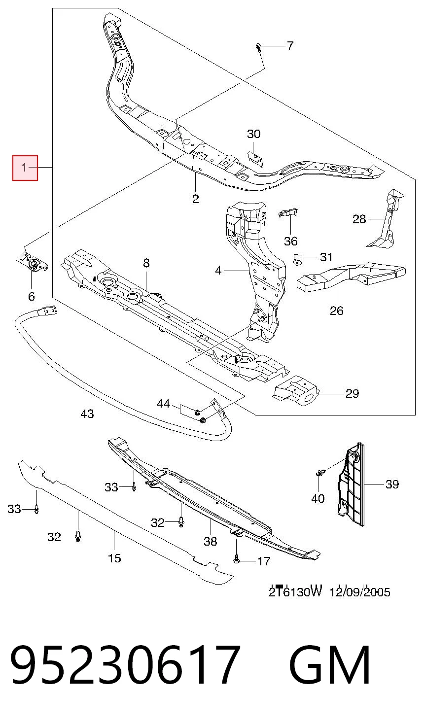 Compre Suporte do radiador montado (painel de montagem de fixação das luzes) Chevrolet Aveo 2