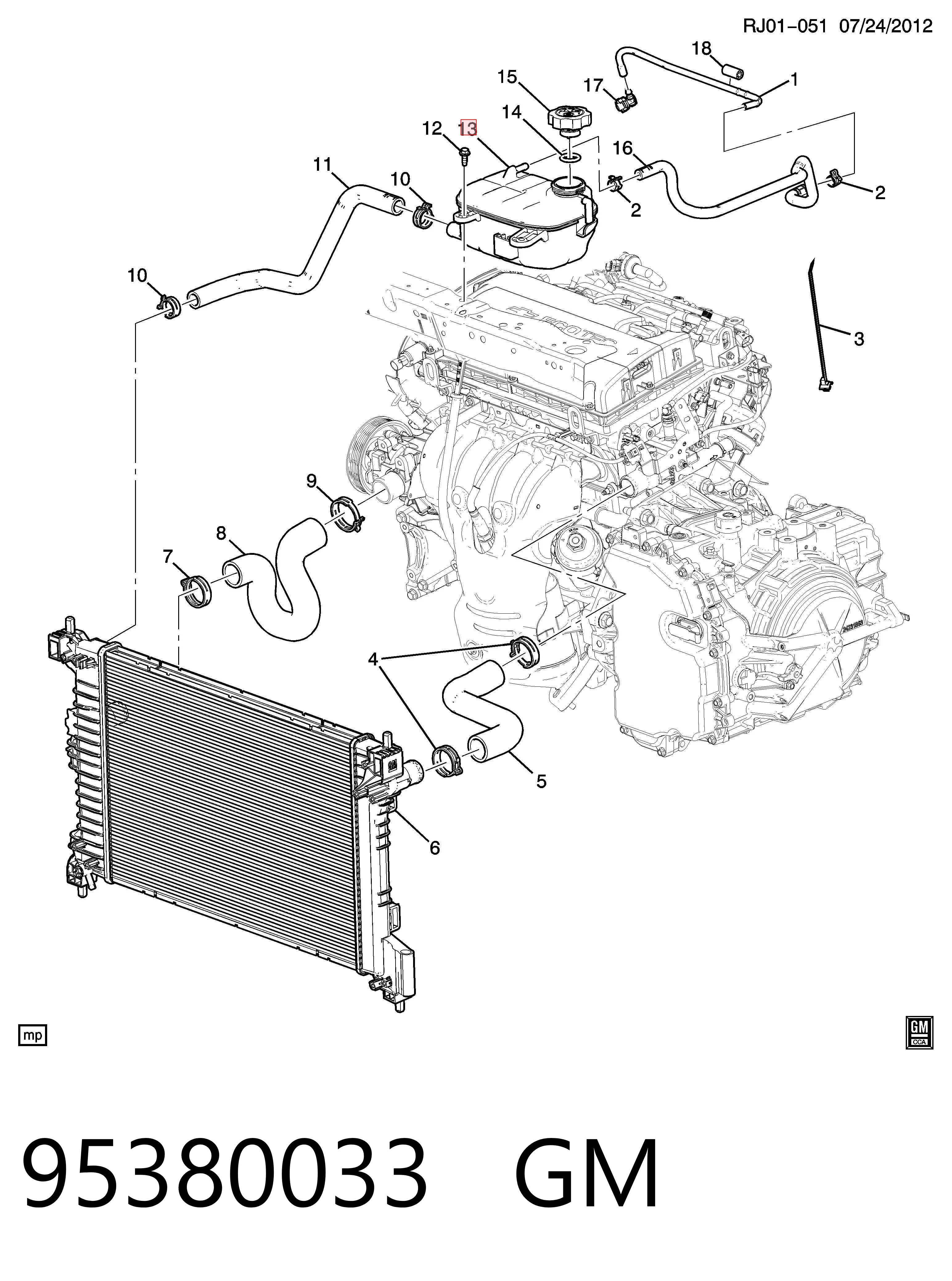 Compre Tanque de expansão do sistema de esfriamento Opel Mokka 1
