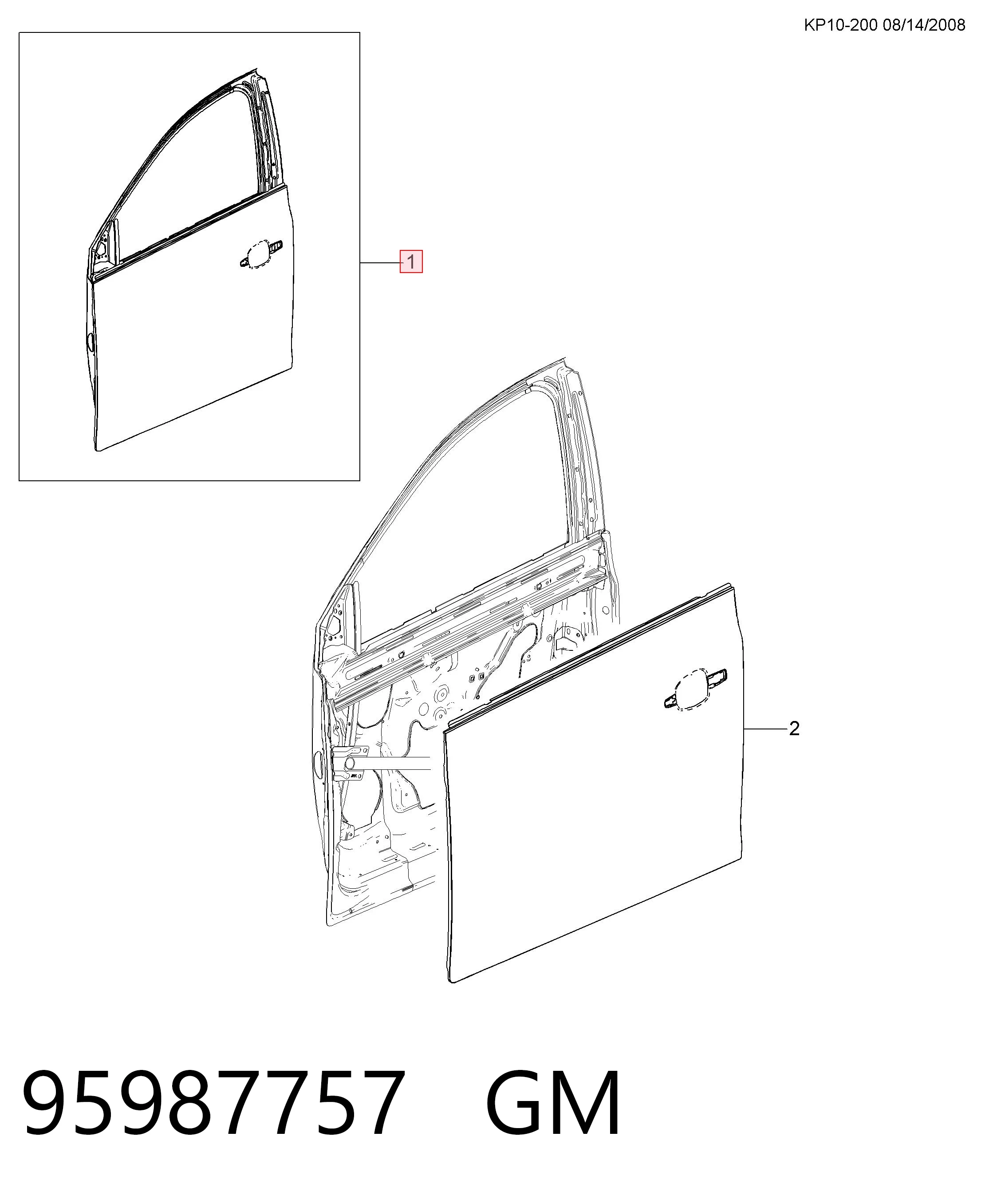 95987757 Peugeot/Citroen Porta dianteira esquerda