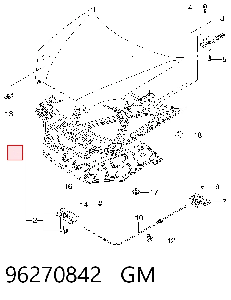 Capota para Daewoo Nubira I J10, J15