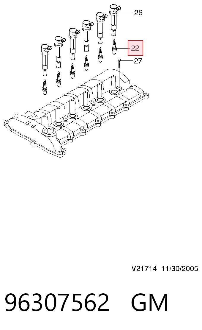 Vela de ignição para Chevrolet Epica V250