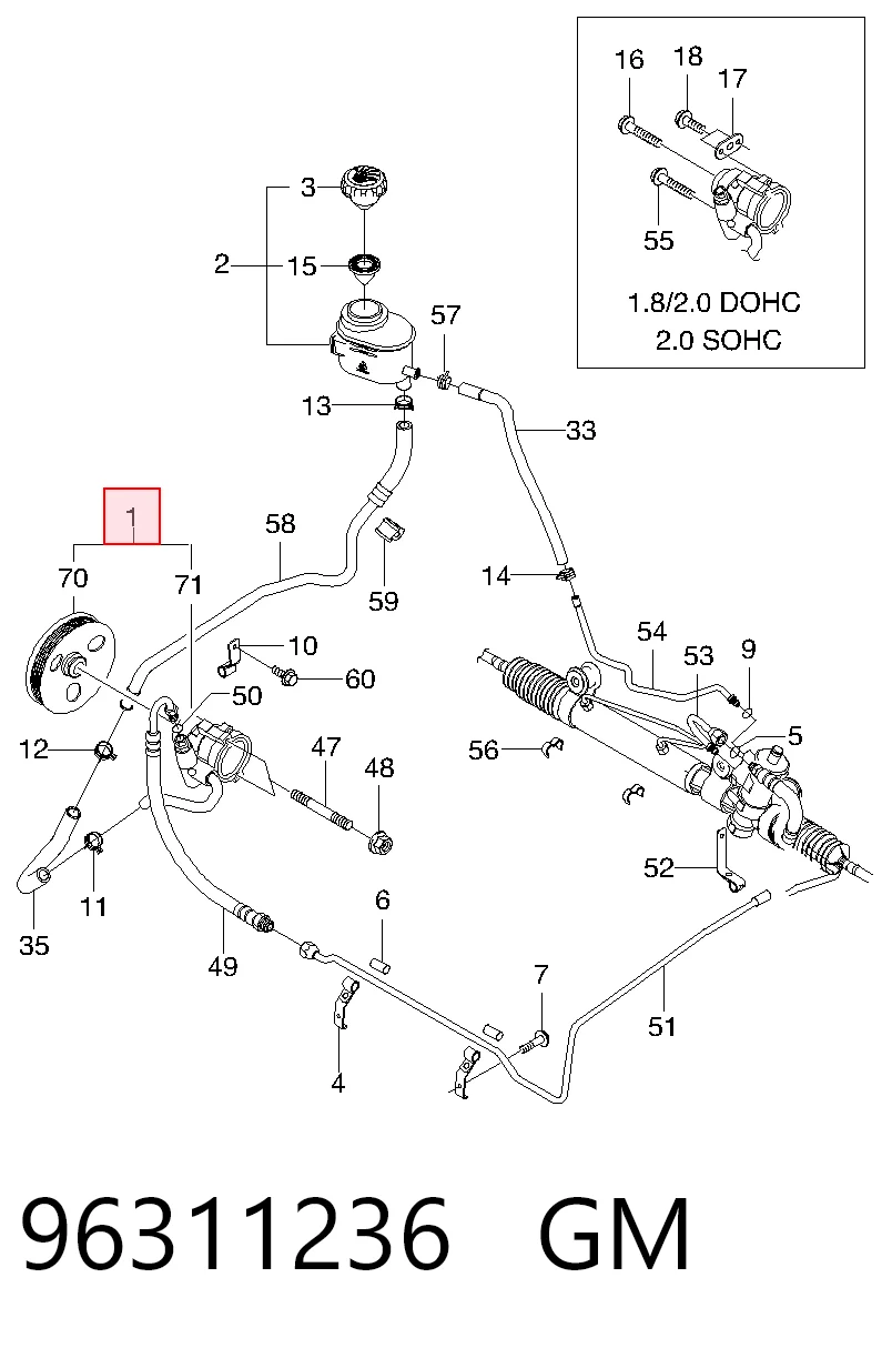 Compre 96291263 Opel Bomba da Direção hidrâulica assistida