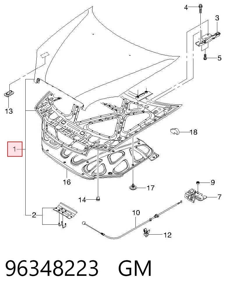 Capota Daewoo Nubira I J10, J15