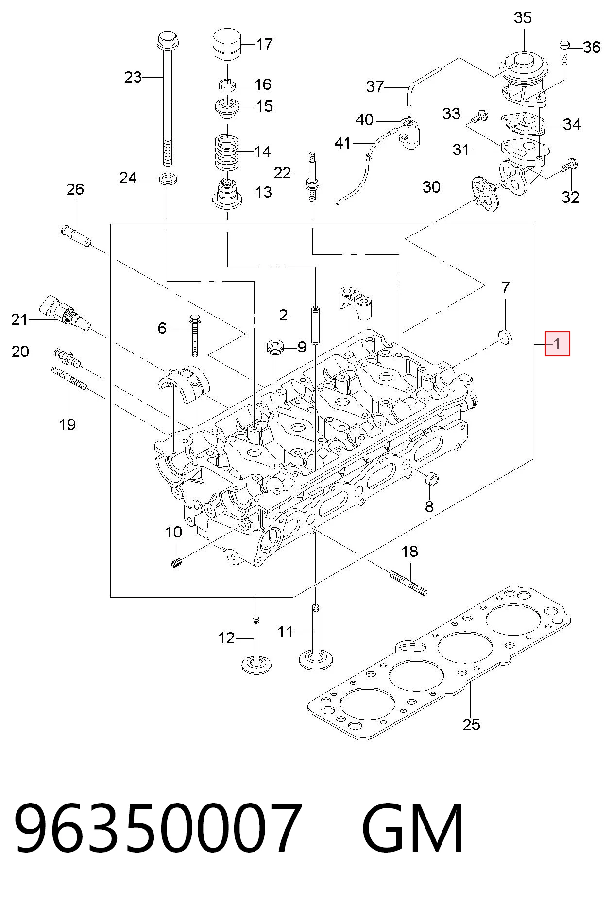 Cabeça de motor (CBC) para Daewoo Nubira I J10, J15