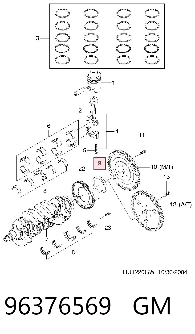 Vedação traseira de cambota de motor 8707079 Kamoka