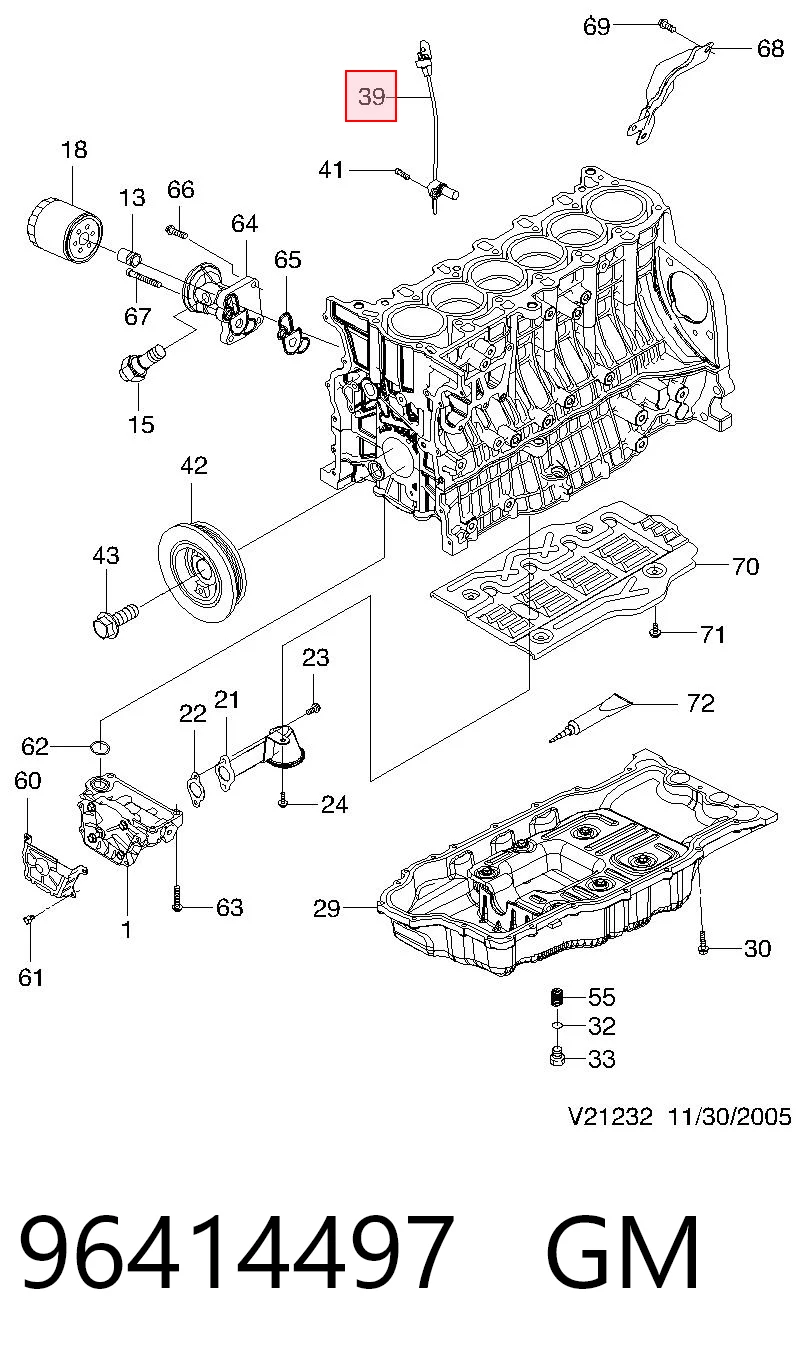 Sensor de posição (de revoluções) de cambota Chevrolet Epica V250 ao melhor preço