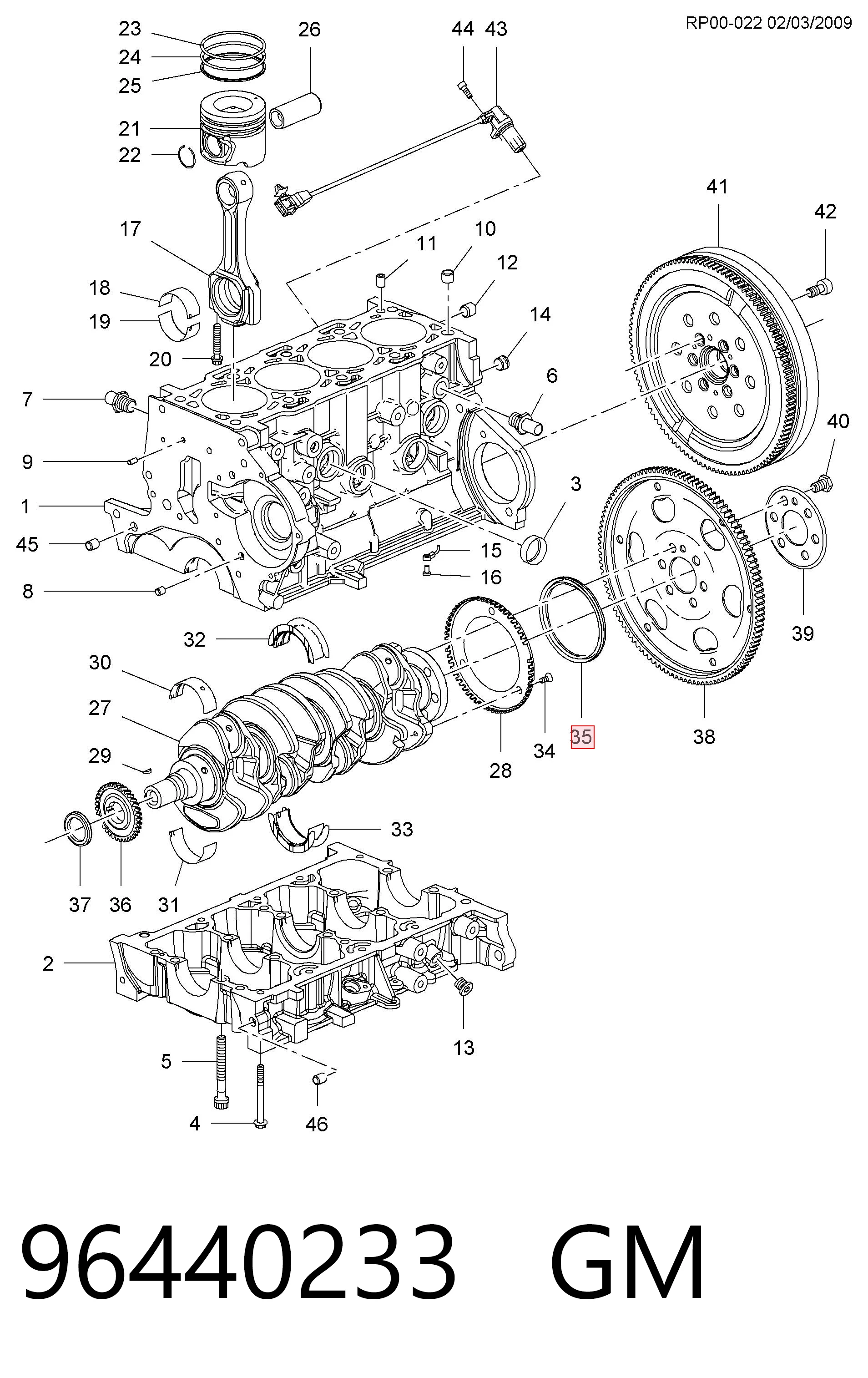 1052A096 Mitsubishi Vedação traseira de cambota de motor
