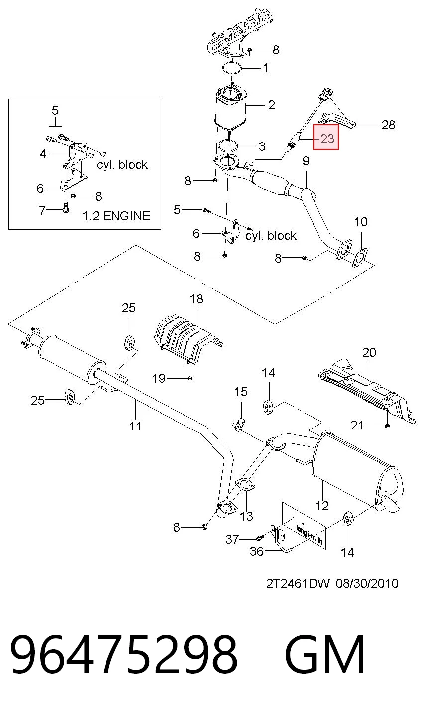 Sonda lambda, sensor de oxigênio General Motors FP4718861B