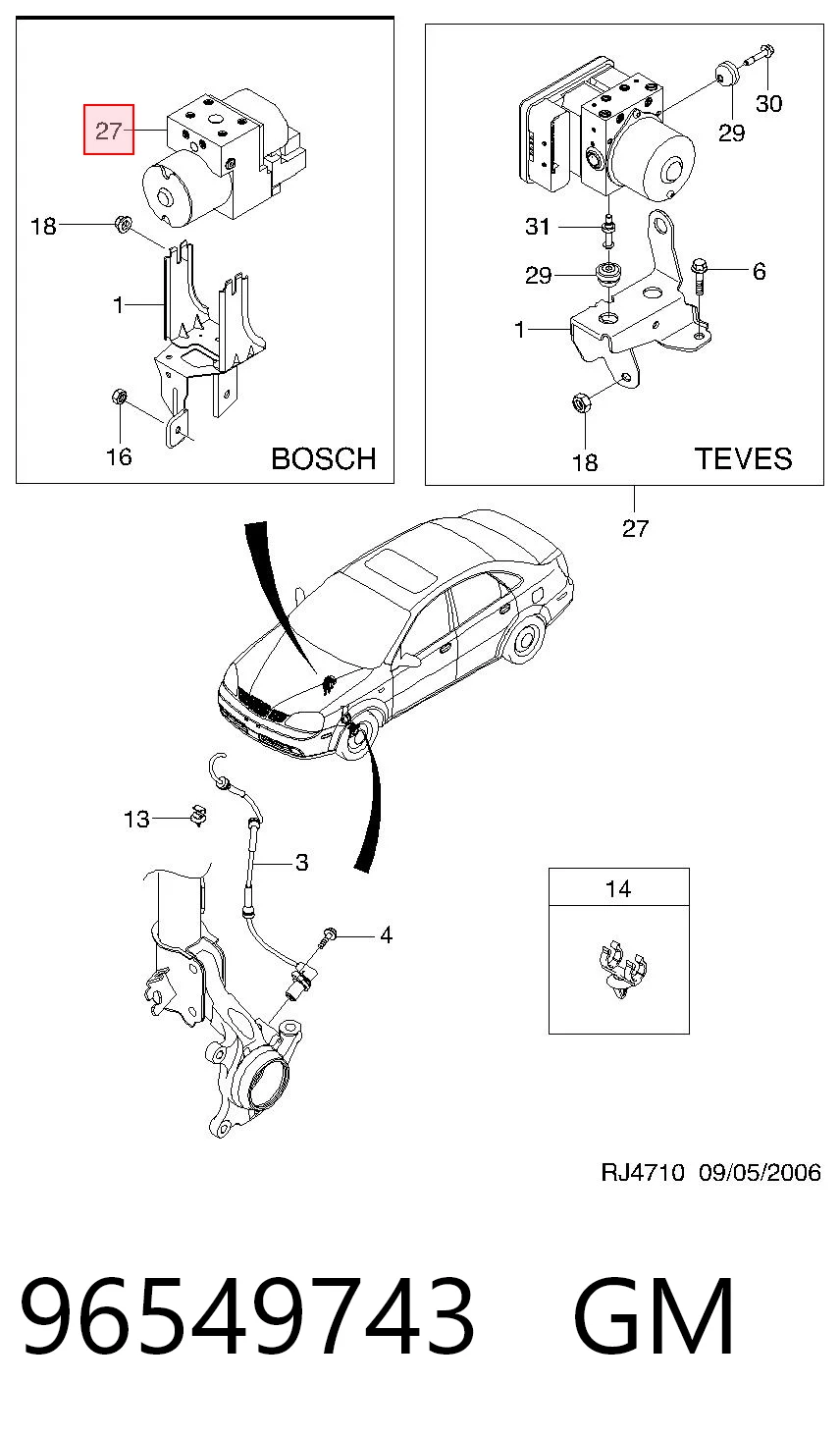 0265216875 Bosch Unidade hidráulico de controlo ABS
