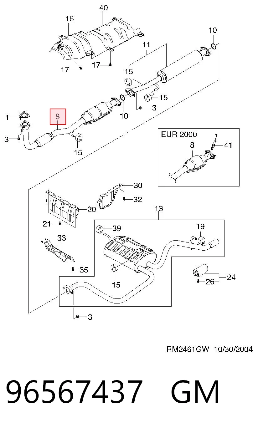 Convertidor - catalisador para Daewoo Matiz  KLYA