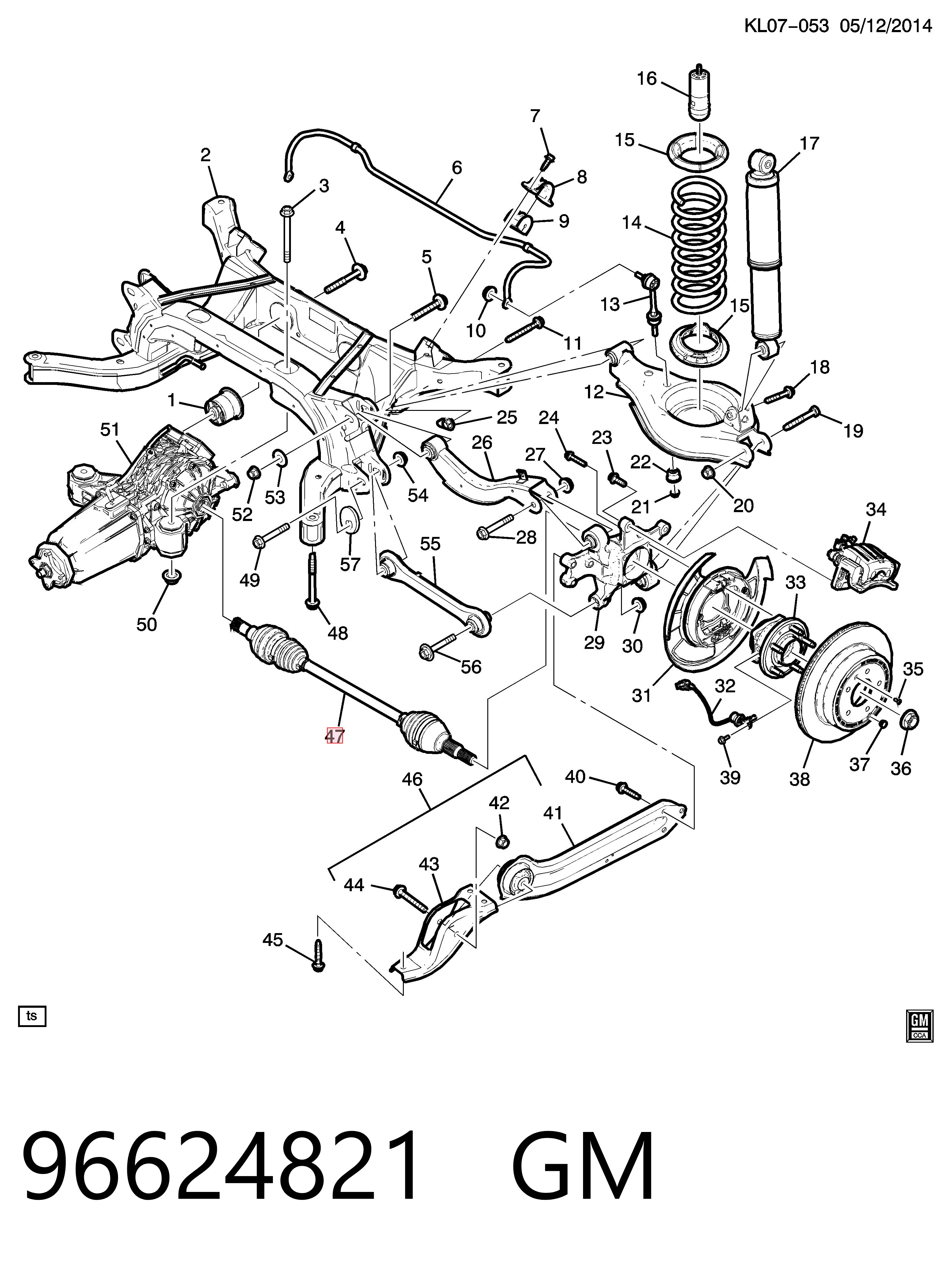 96624821 Peugeot/Citroen Semieixo traseiro esquerdo