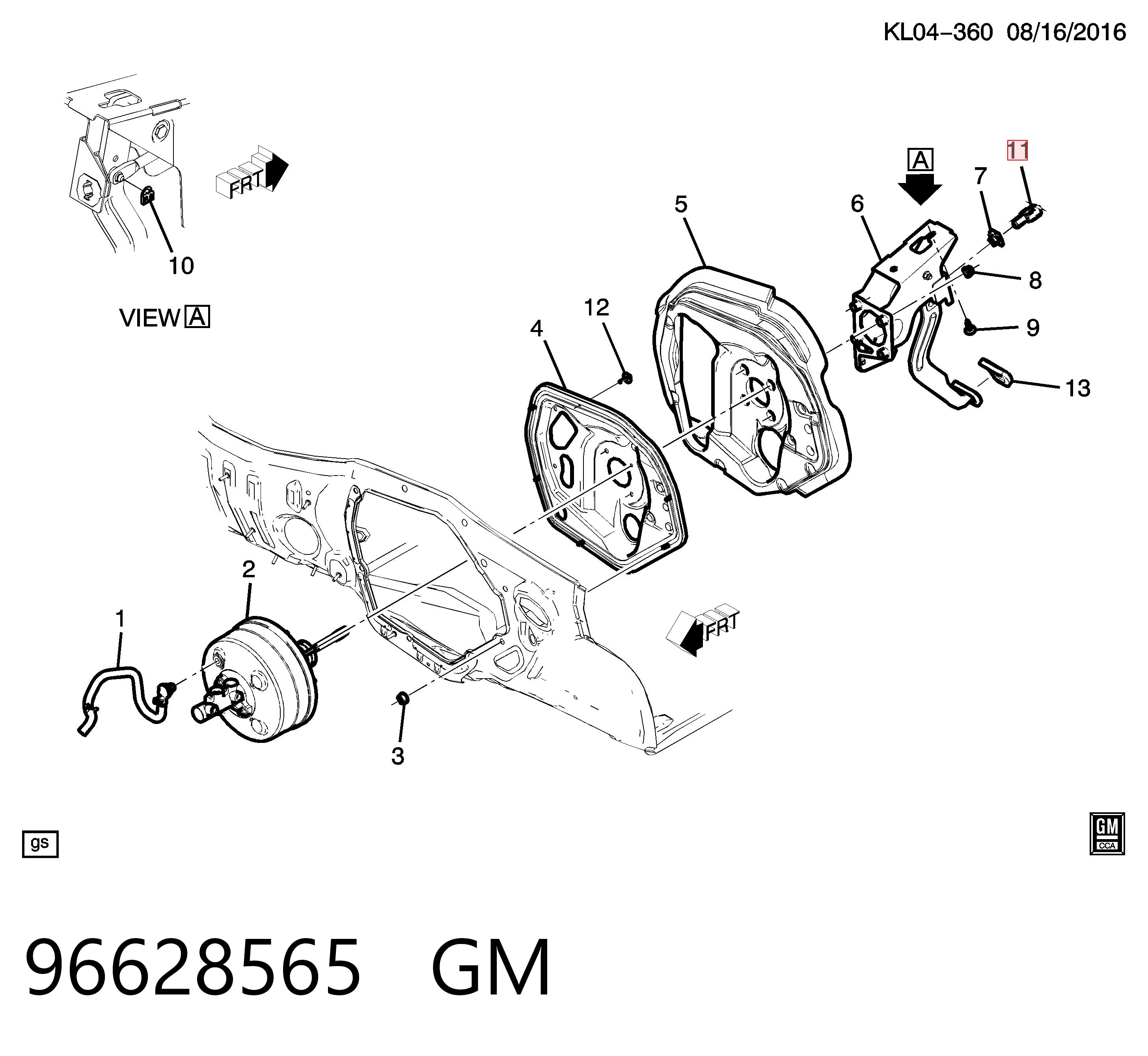 Compre 96628565 Peugeot/Citroen Sensor de ativação do sinal de parada
